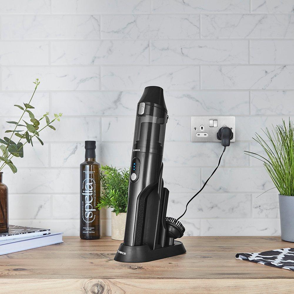 Black - Tower - Cordless Handheld Vacuum 14.8V Optimum Handheld - 10