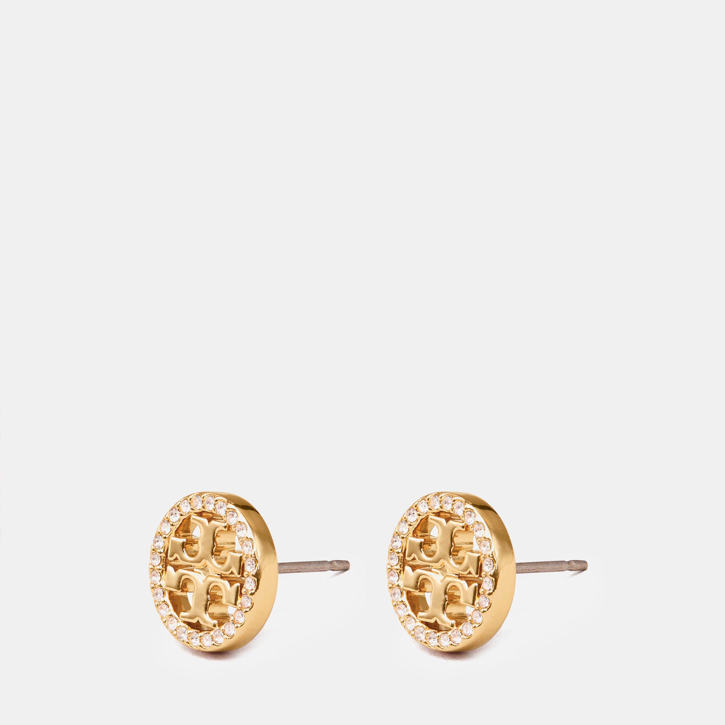 Gold/Crystal - Tory Burch - Women's Stud Earrings - 2