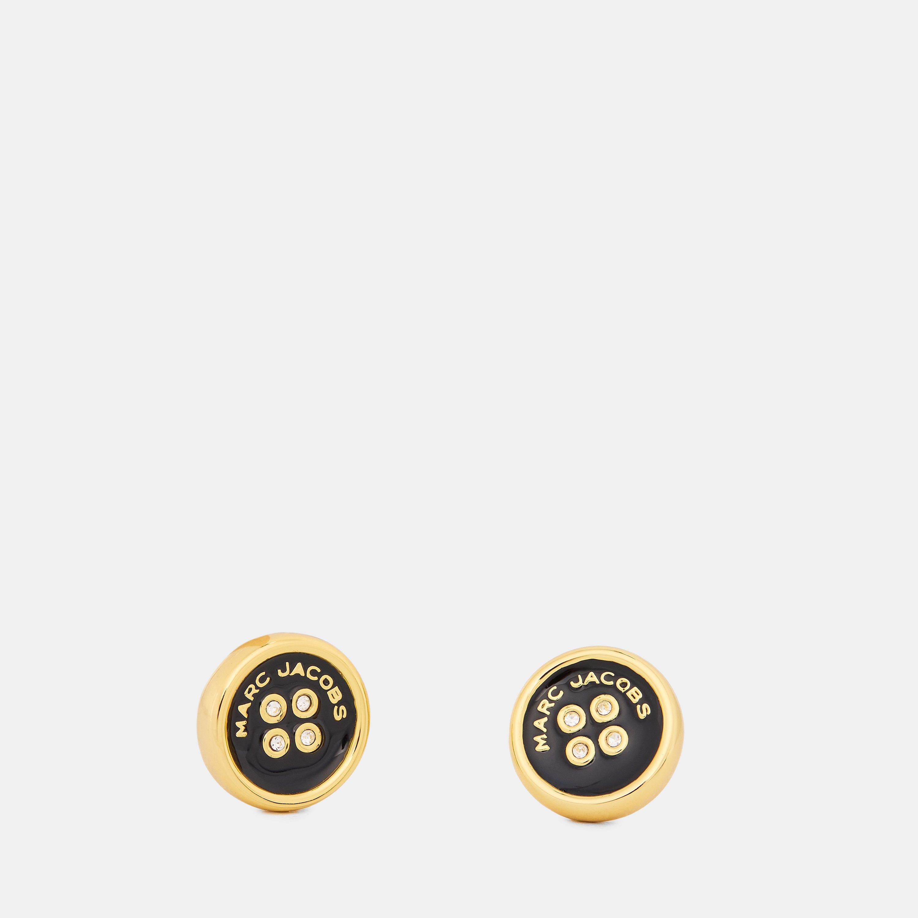 Gold/Black - Marc Jacobs - Women's Stud Earrings - 3