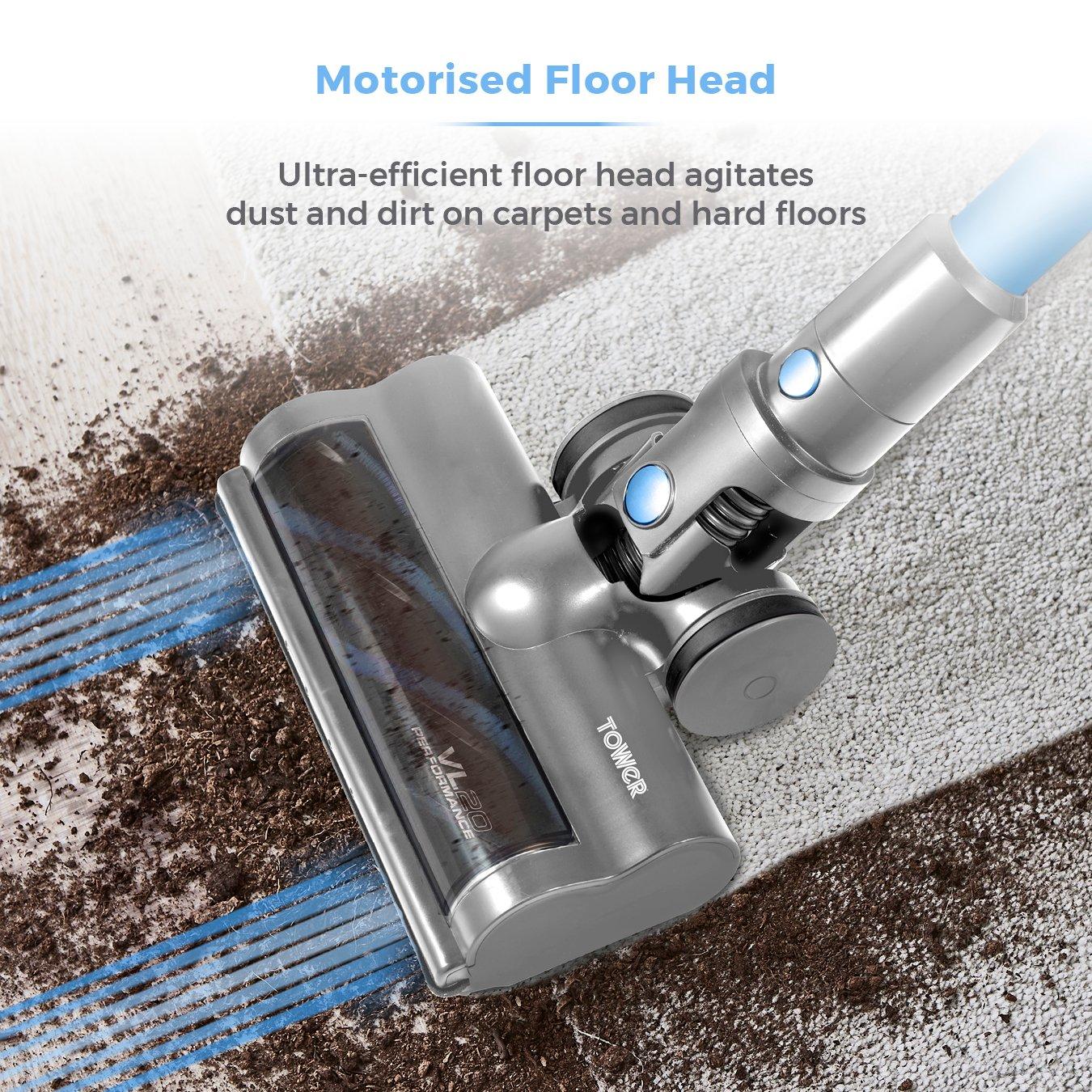 Blue - Tower - VL20 Performance Corded Stick 3 in 1 Corded Stick - 5