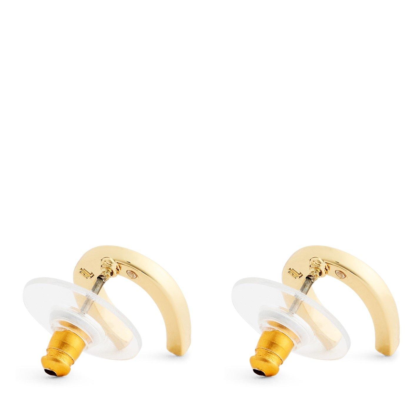 GLD/CRY - Lauren by Ralph Lauren - Lauren Ralph Lauren Horse Stud Earrings - 2