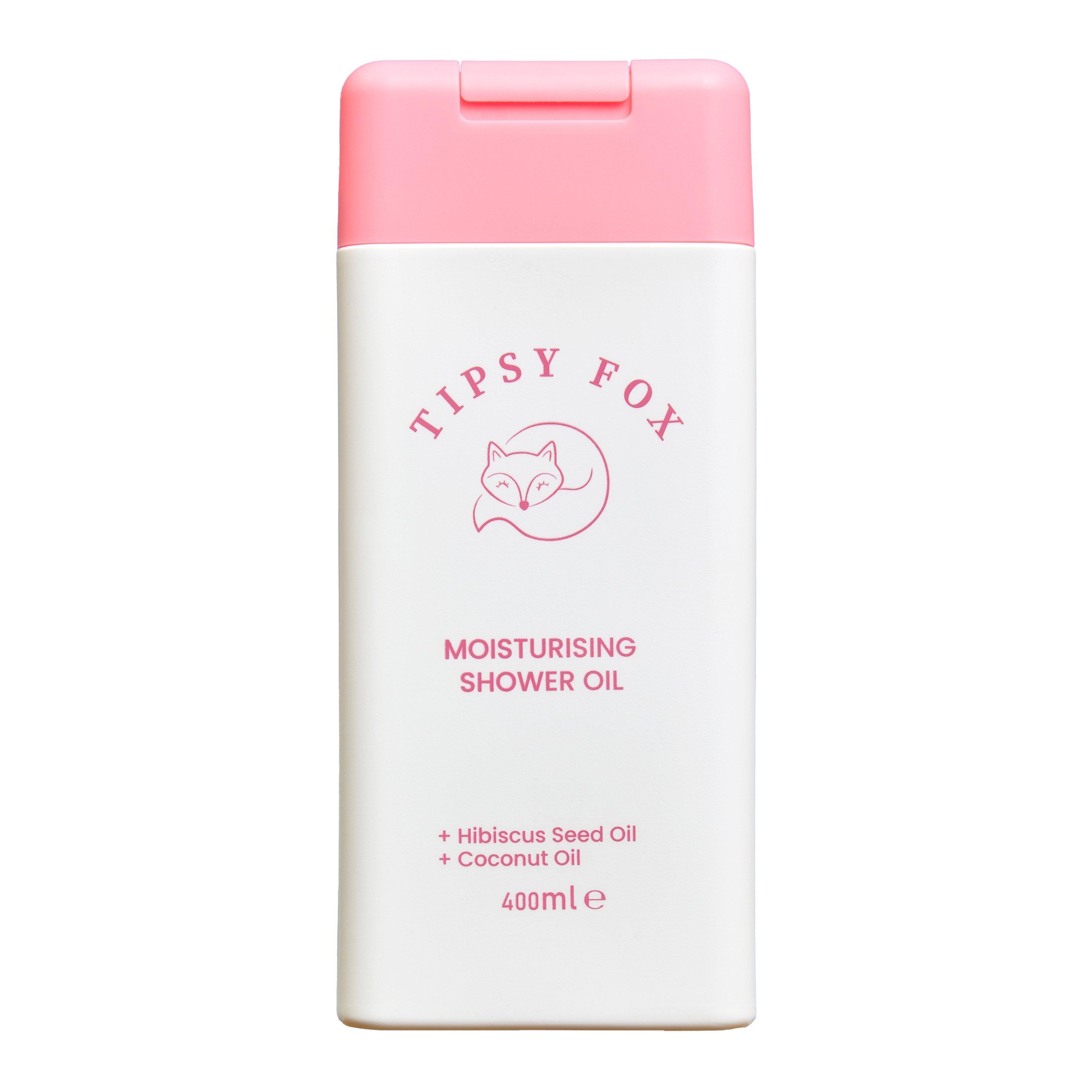 Tipsy Fox 400ml Moisturising Shower Oil with Hibiscus Seed Oil and Coconut Oil
