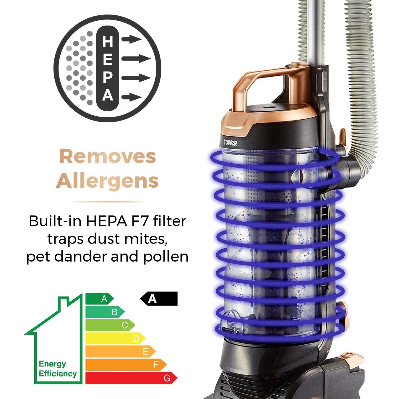 Rose Gold - Tower - RXP30PET Bagless Upright Vacuum Cleaner - 5