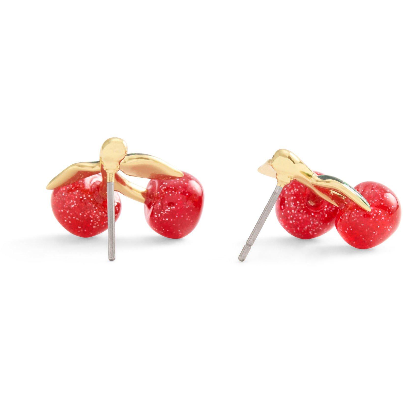 Red/Gold - Coach - COACH CHERRY STUD EARRINGS - 3