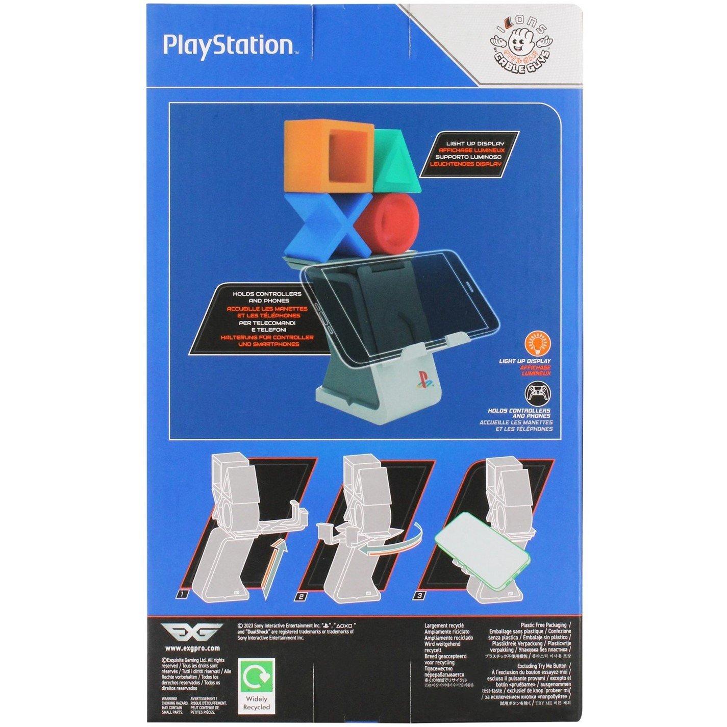Meerkleurig - Cable Guys - PlayStation Heritage Phone & Device Light Up Charge Stand - 2