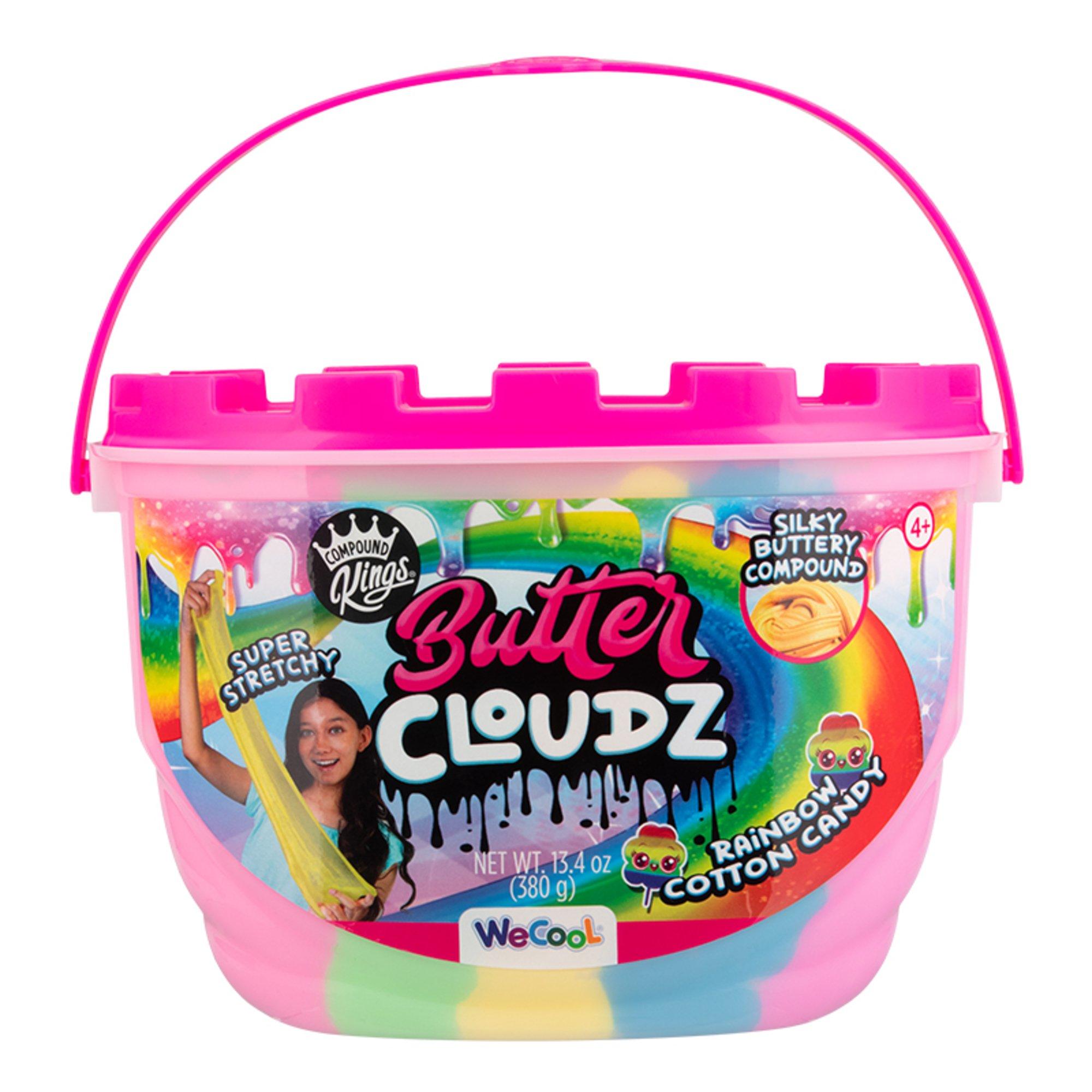 Rnbw Cottn Cndy - Compound Kings - Butter Cloudz: Swirls Large Rainbow Cotton Candy Slime - 2