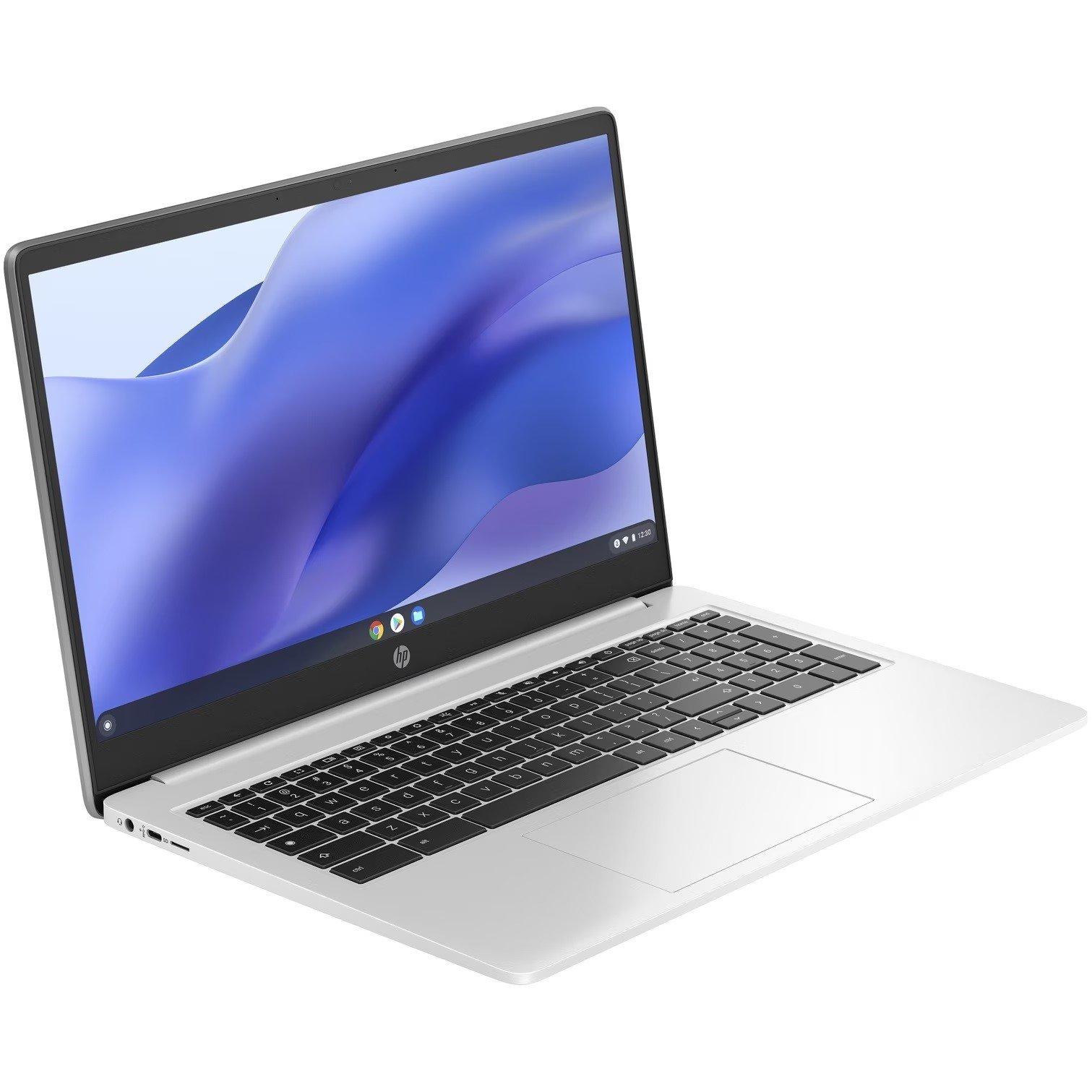 Silver - HP - HP Chromebook 15 – Celeron, 4GB, 64GB Chrome OS - 3
