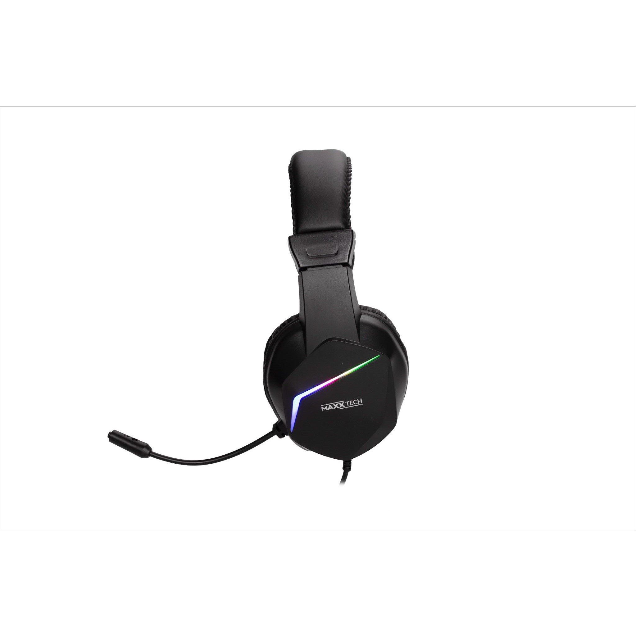 Black - Maxx Tech - Maxx Tech MX40 LED Multiplatform Gaming Headset - 2