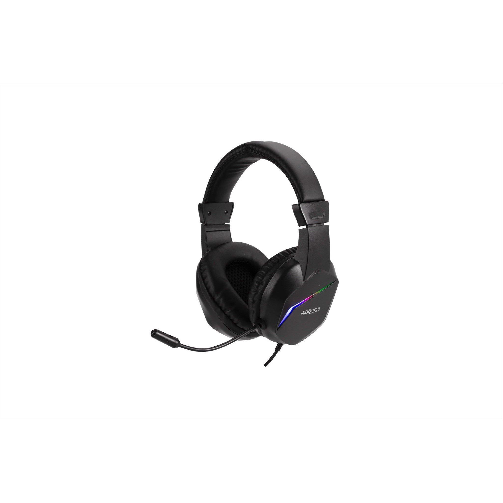 Black - Maxx Tech - Maxx Tech MX40 LED Multiplatform Gaming Headset - 3