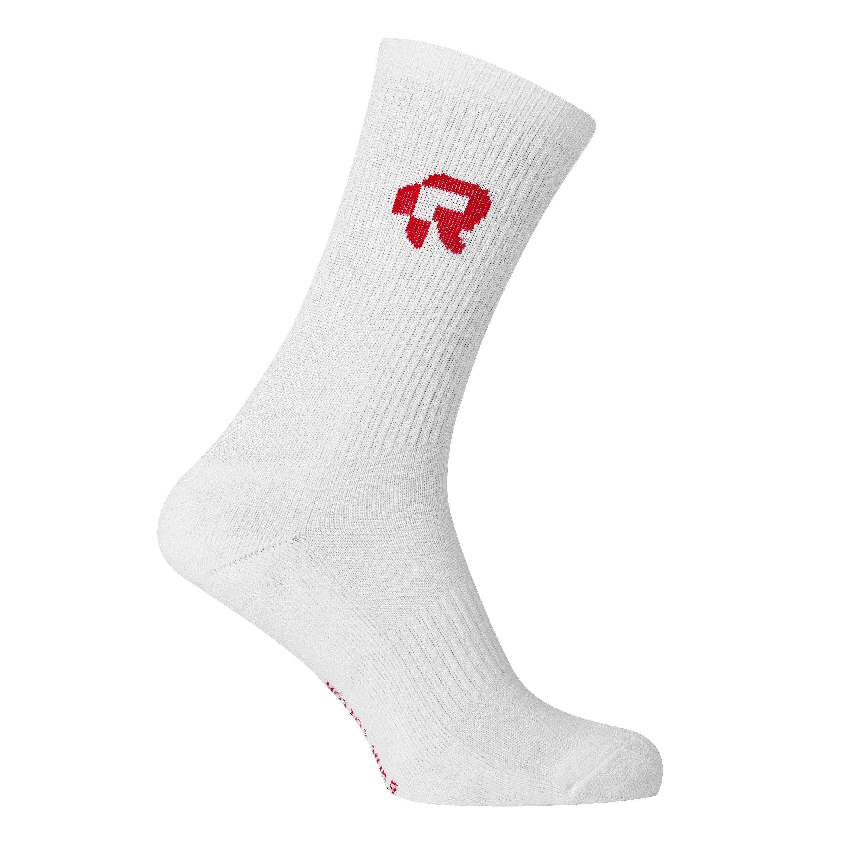 White - Red Run - Women's Crew Socks - 3