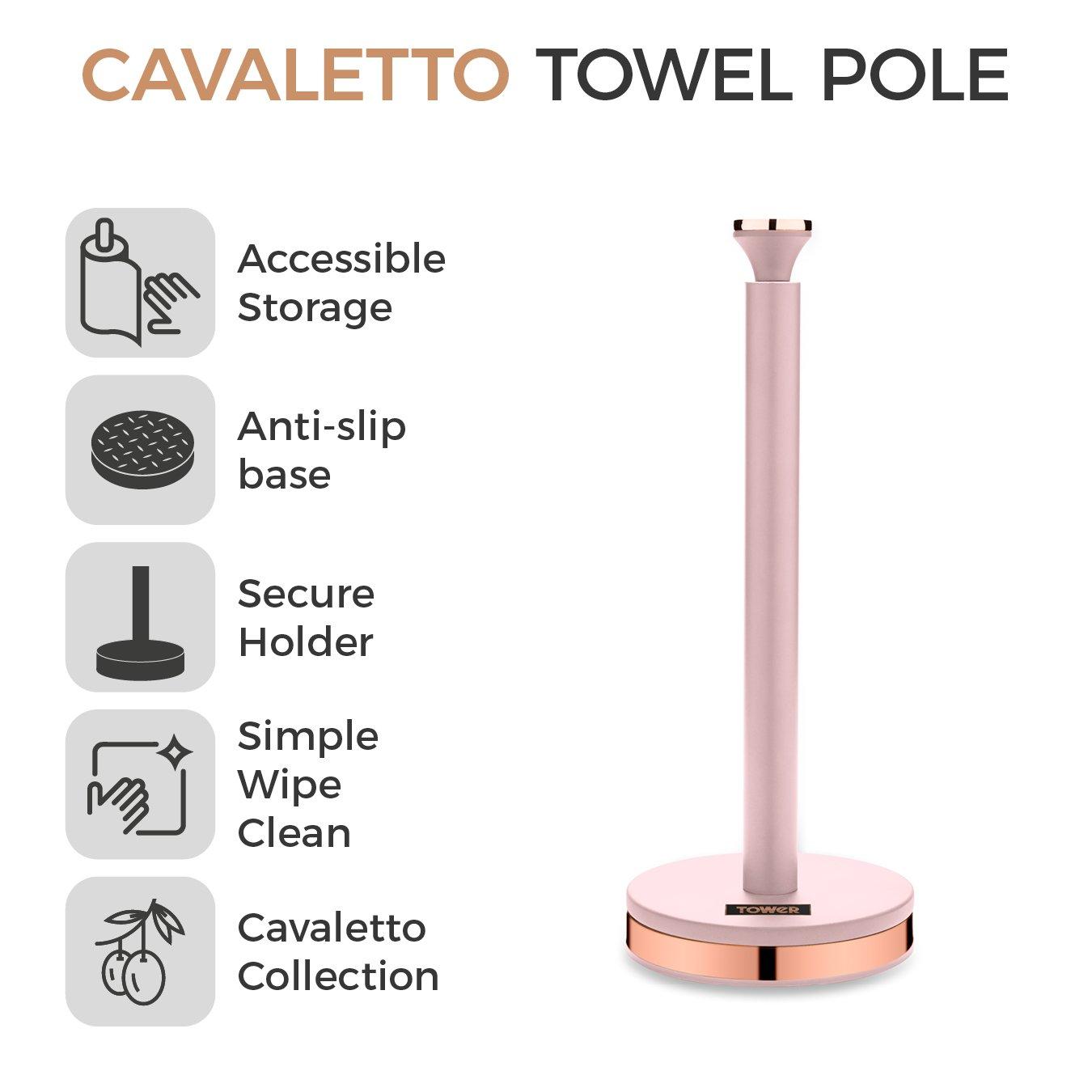 Pink - Tower - Cavaletto Towel Pole - 2