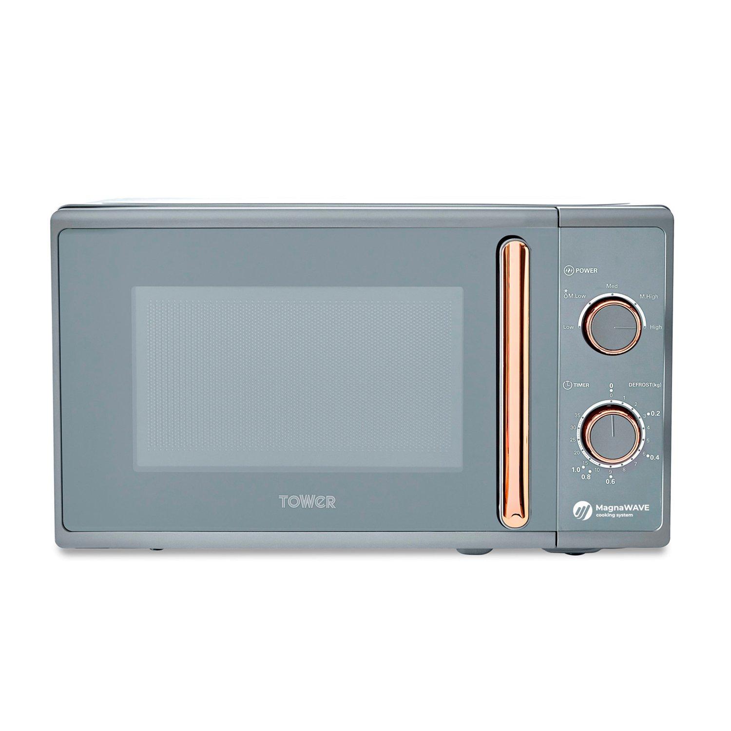 Tower Unisex Grey T24038rgg Cavaletto Manual Microwave, 800W, 20L, Rose Gold - Image 12