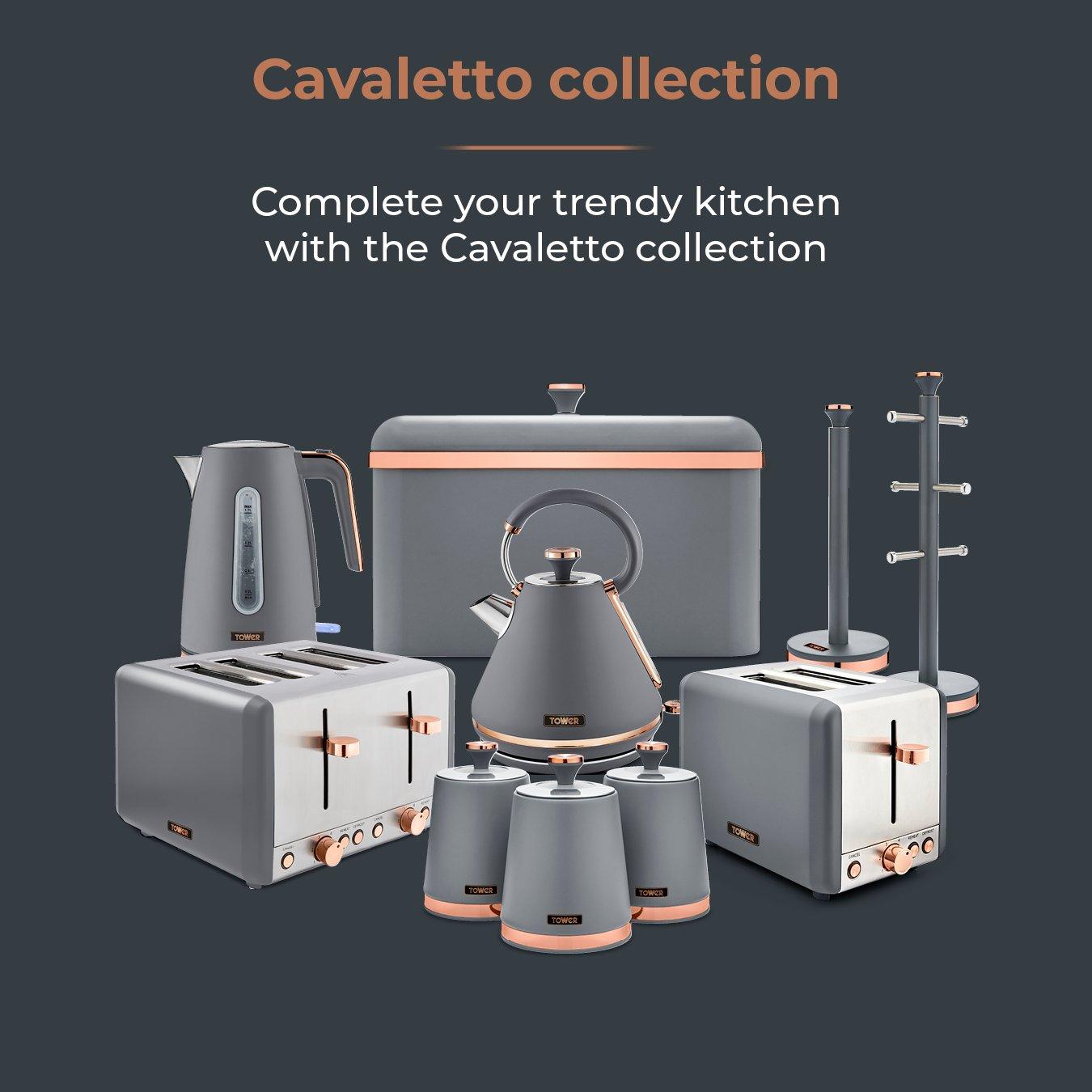 Grey/Rose Gold - Tower - Cavaletto 20L Manual Microwave - 9