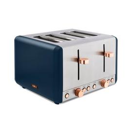 Tower Cavaletto 4 Slice Stainless Steel Toaster Midnight