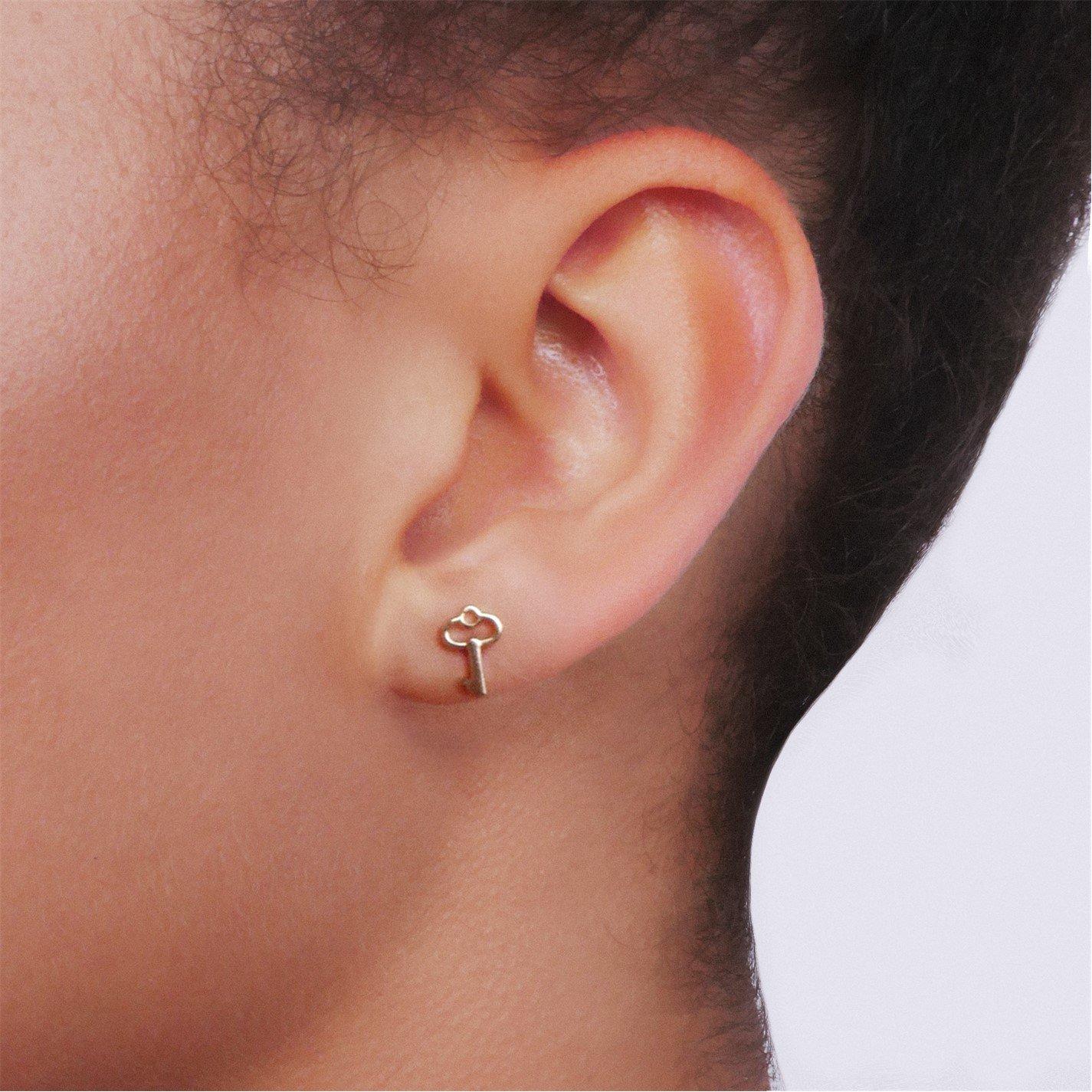 Gold - Ralph Lauren - Key Stud Earrings - 2