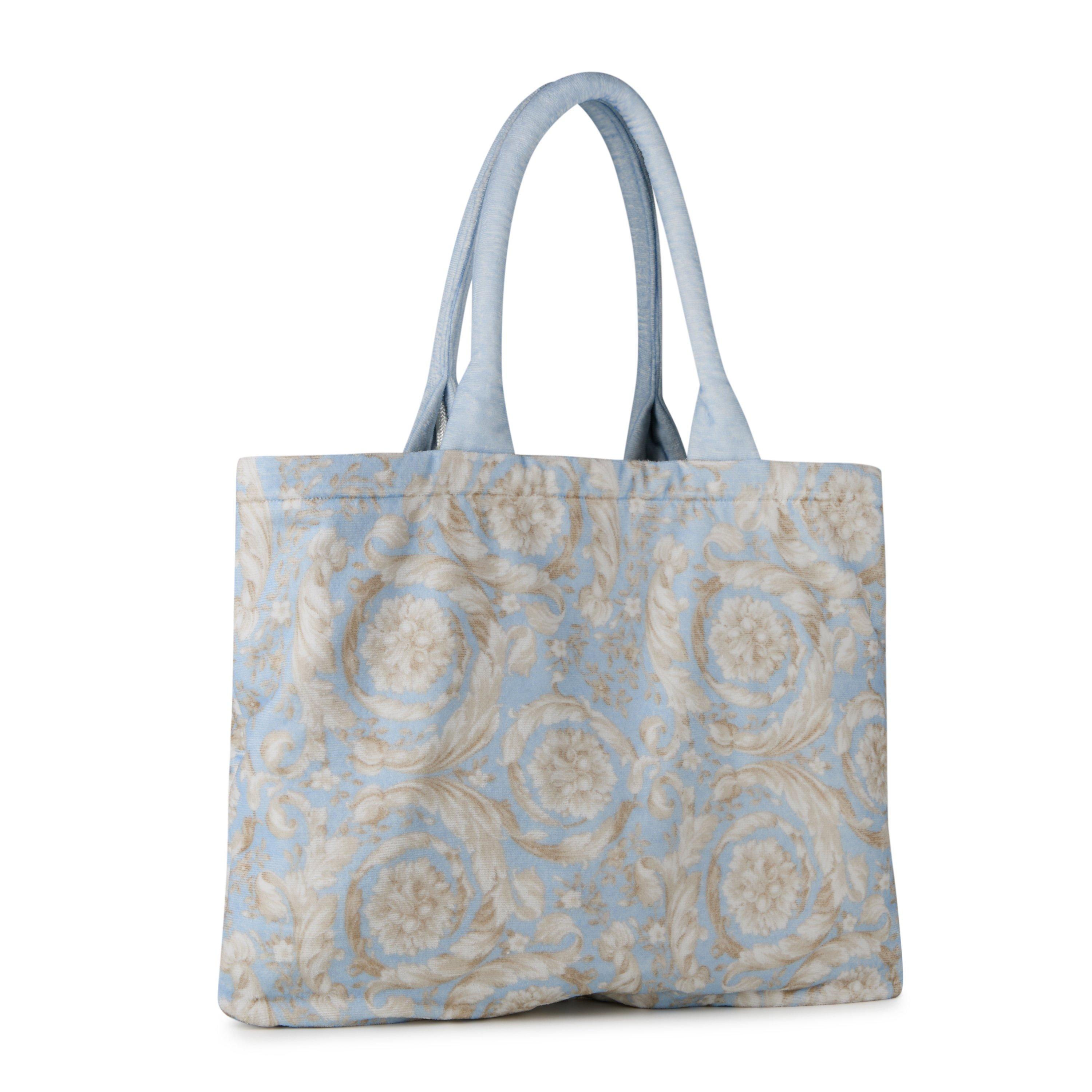 Blue Hydrangea - Versace Home - Terry-Towelling Tote Beach Bag - 2
