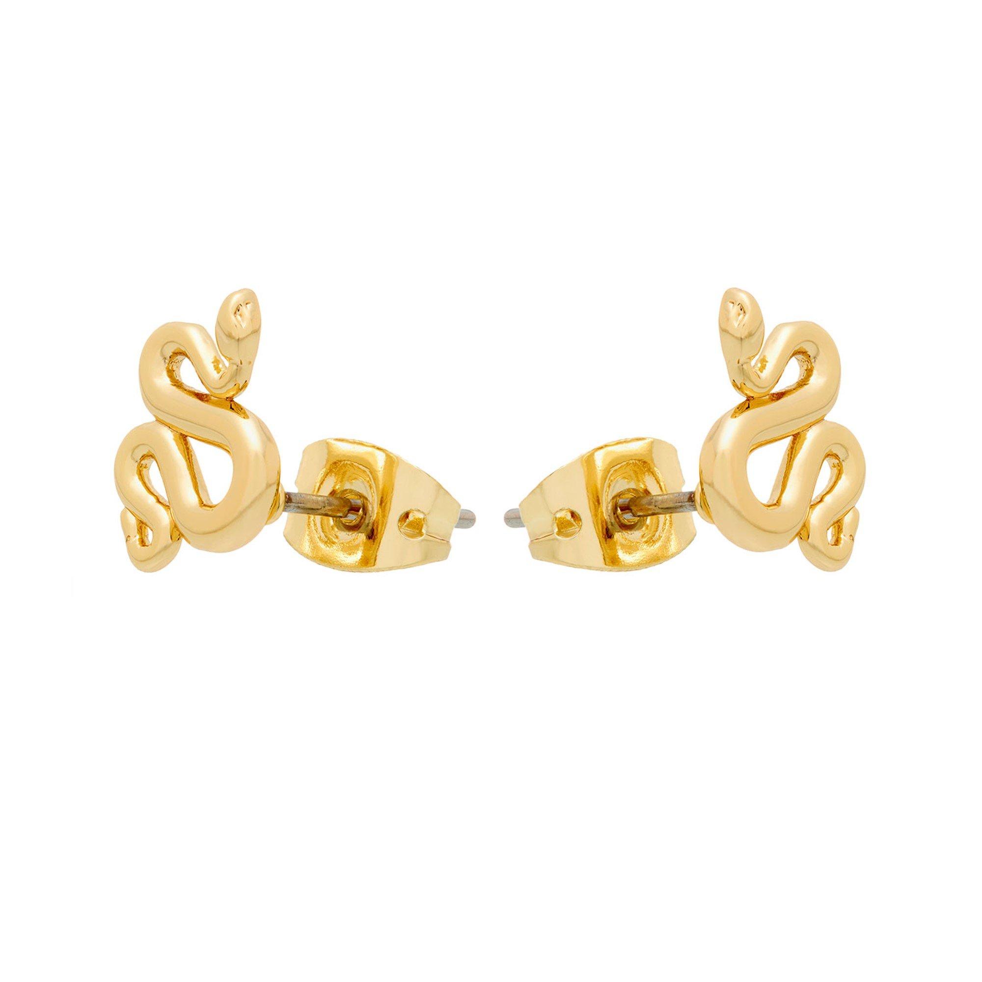 Guld/Metal - All We Are - Women's Snake Stud Earrings - 3