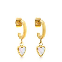 D.Louise Mother Of Pearl Heart Drop Earrings