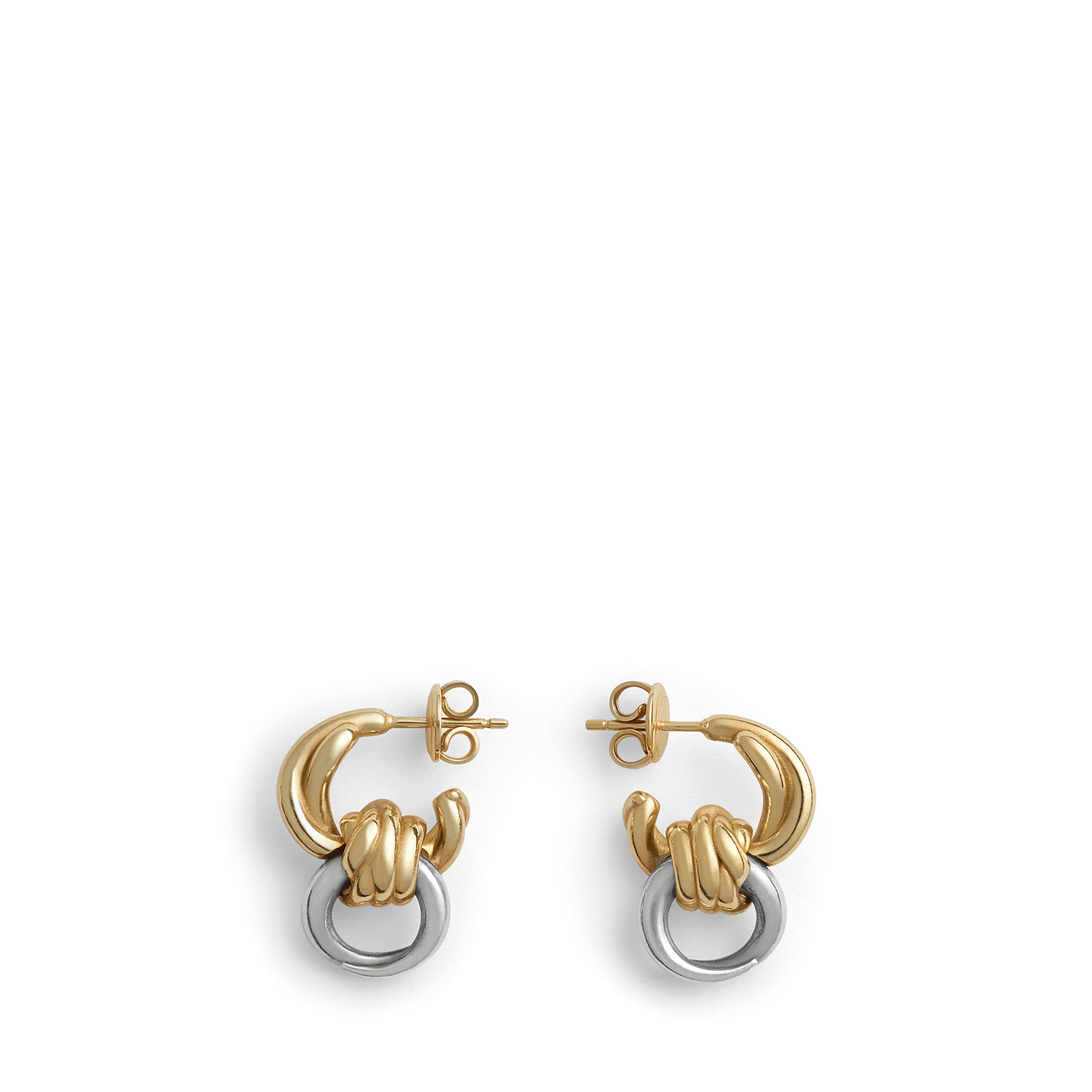 Silver/Gold - Bottega Veneta - Knot Earrings - 1