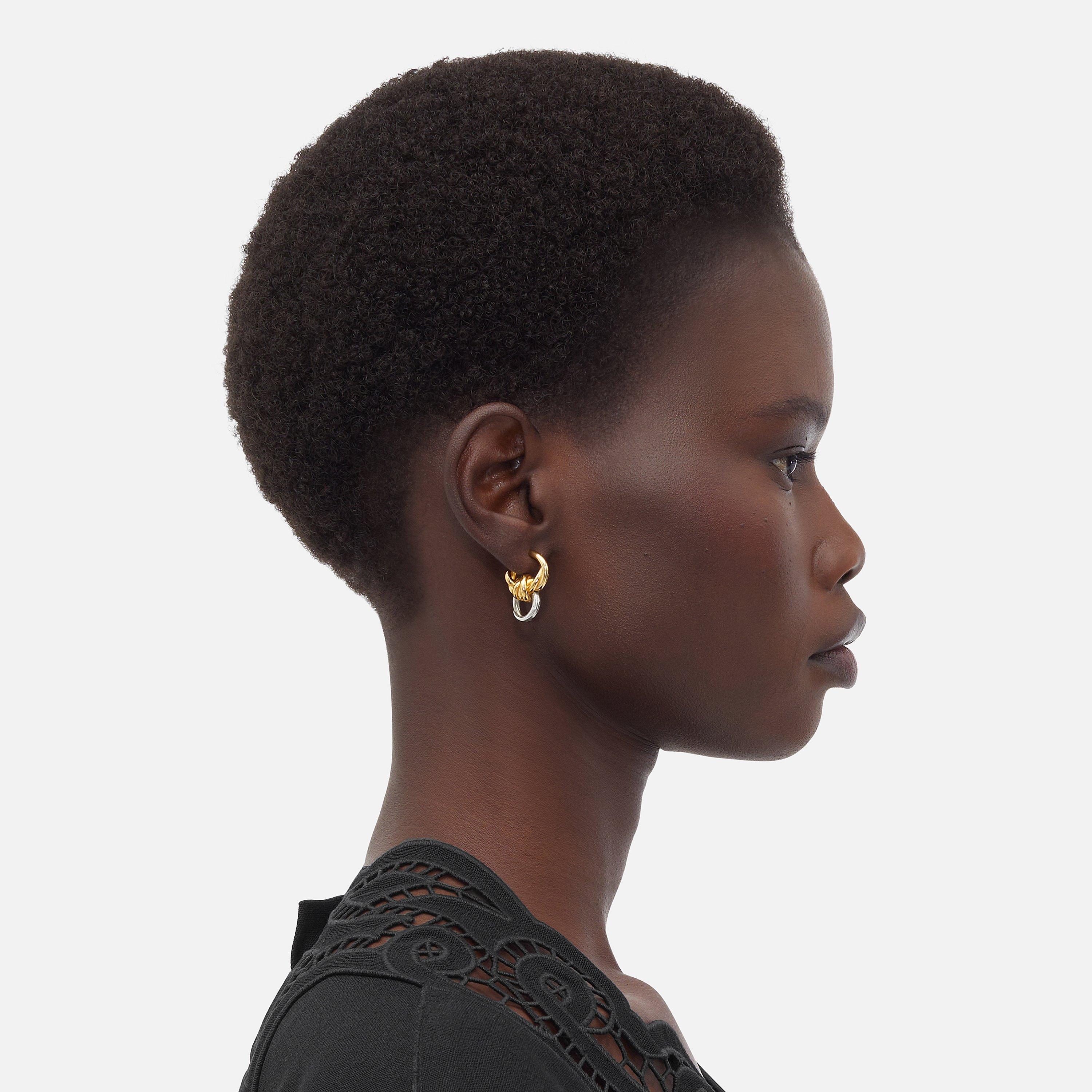 Silver/Gold - Bottega Veneta - Knot Earrings - 3