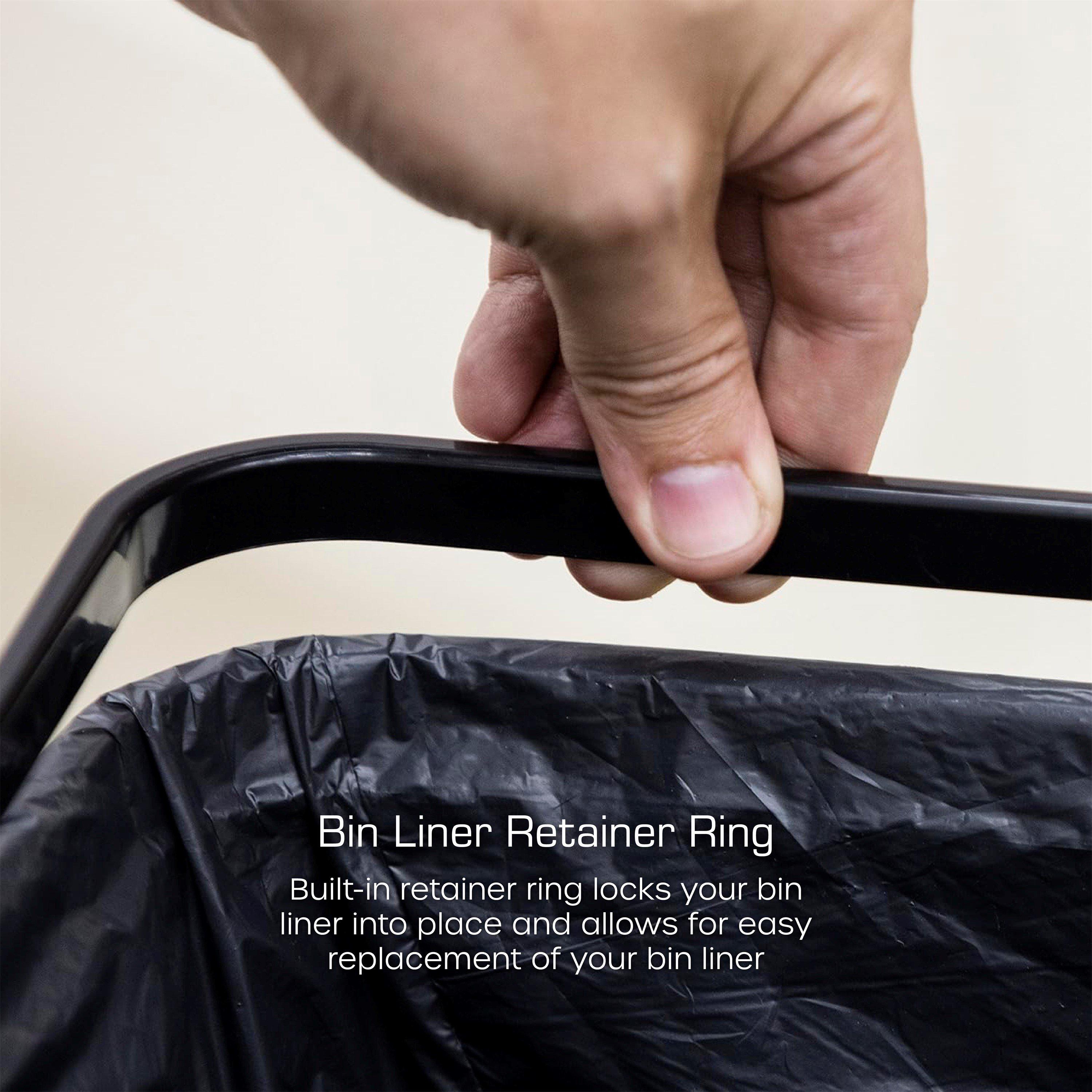 Grey - Swan - Swan Retro 45L Square Sensor Bin - 5