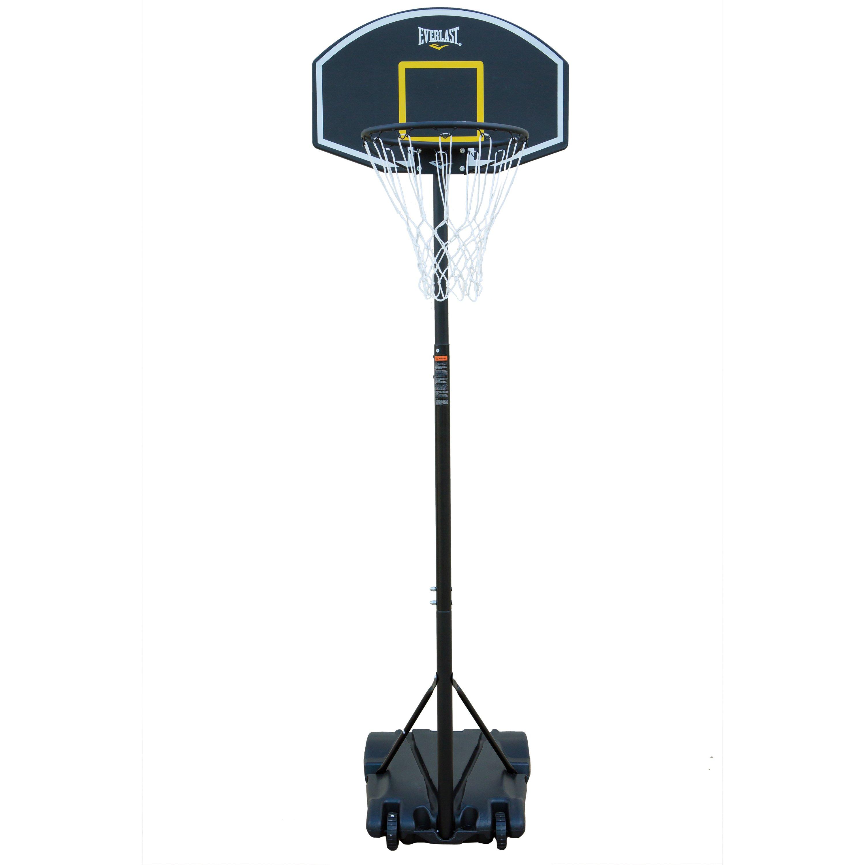 Black - Everlast - Adjustable Outdoor Basketball Hoop System - 1