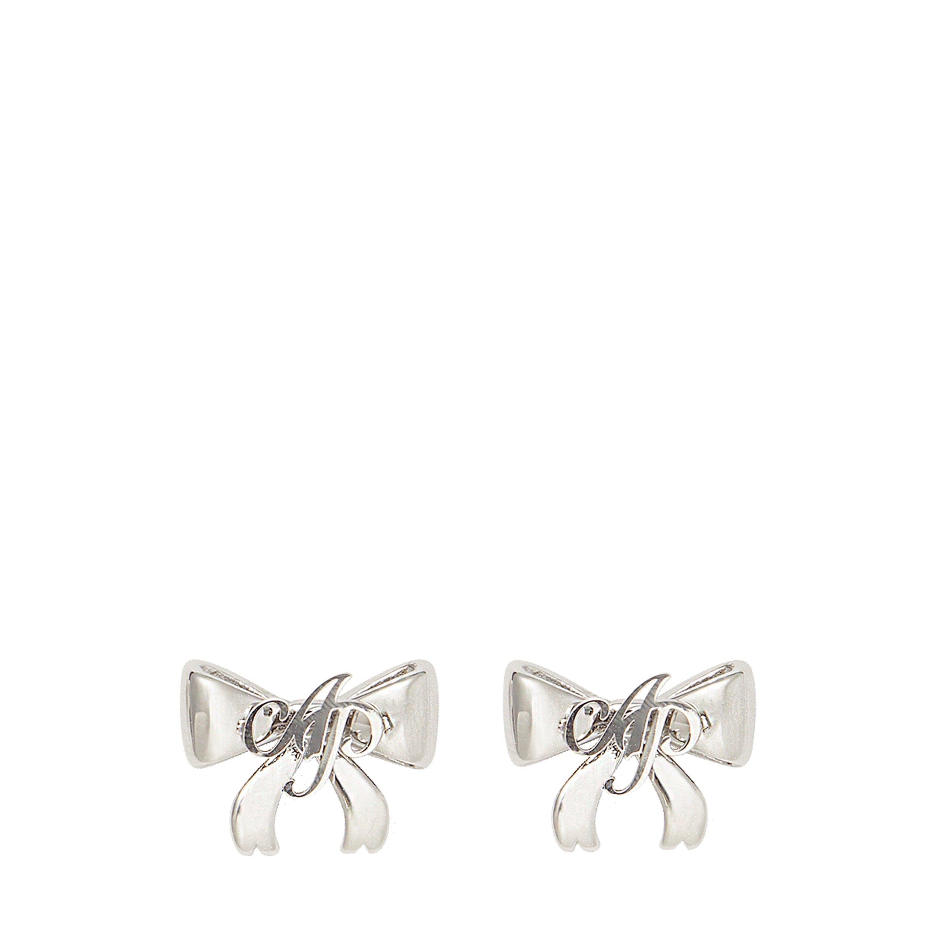 Agent Provocateur Bret Bow Earrings - Silver