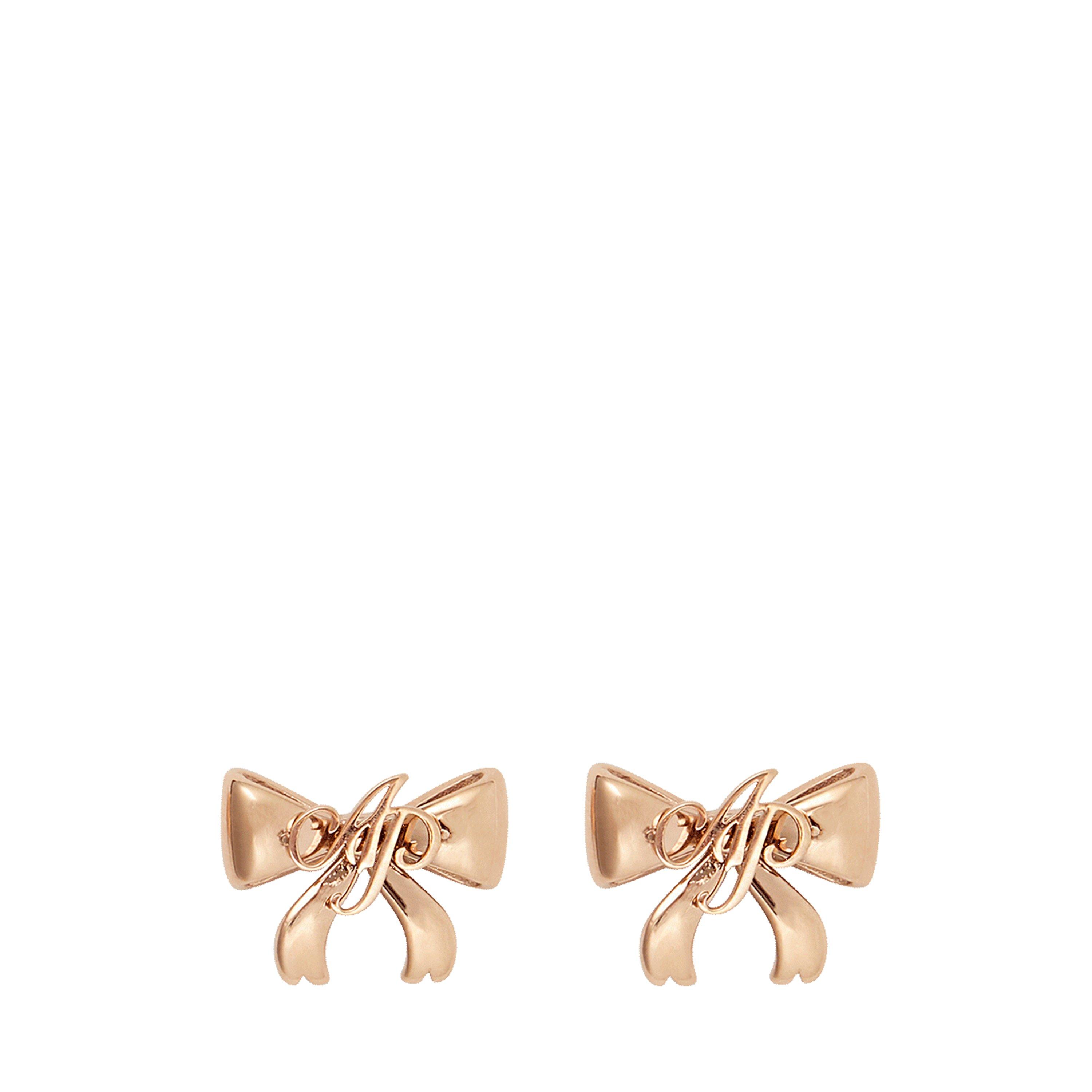 Agent Provocateur Bret Bow Earrings - Rose Gold
