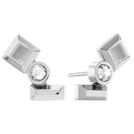 Calvin Klein Womens Stainless Steel Crystal Stud Earrings