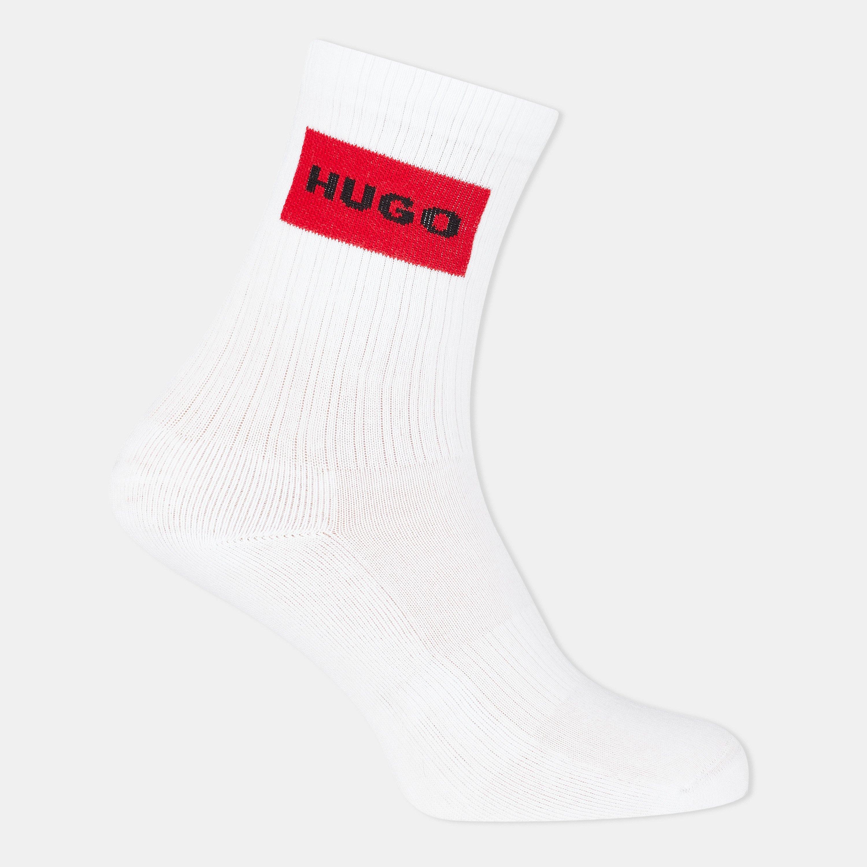 White 100 - Hugo - 2 Pack Label Crew Socks - 1