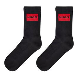 Hugo 2 Pack Label Crew Socks