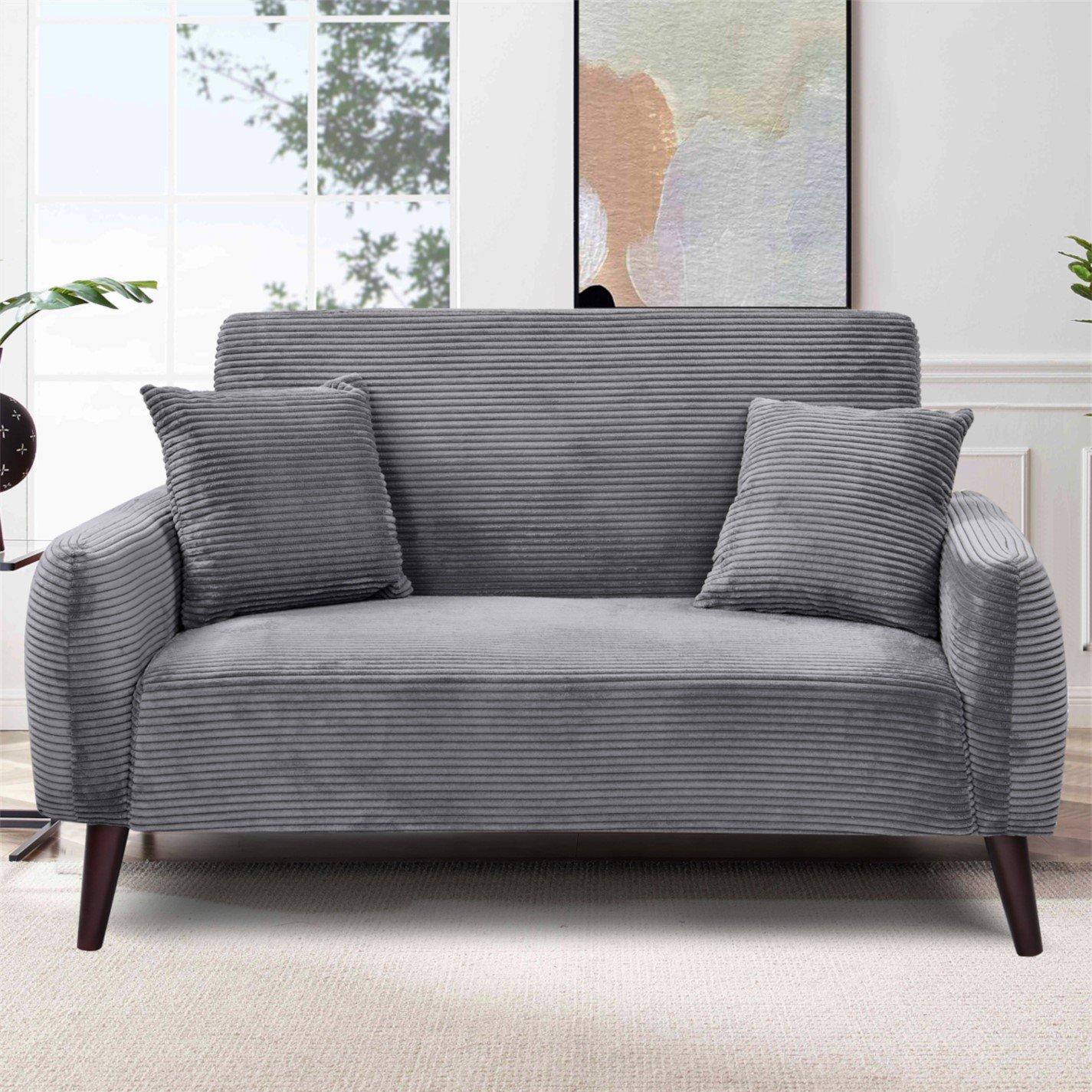Grey - Comfy Living - Modern Jumbo Sofa set - 2