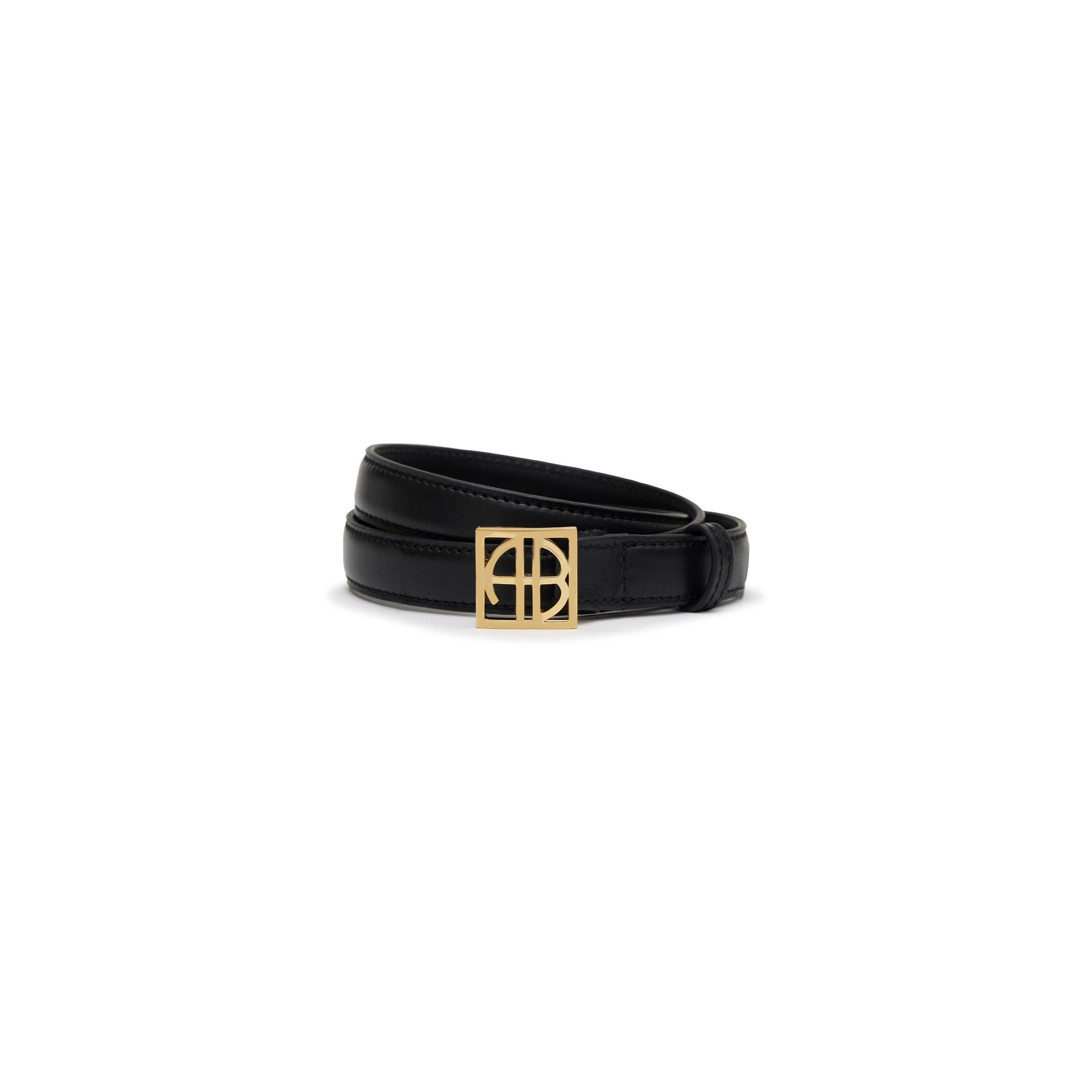 Anine Bing Monogram Belt - Black - M/L