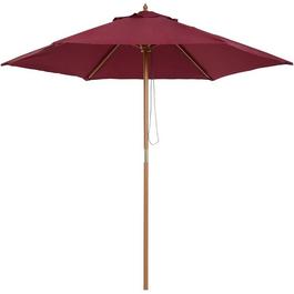 Outsunny Outsunny 2.5m Wood Garden Parasol Sun Shade