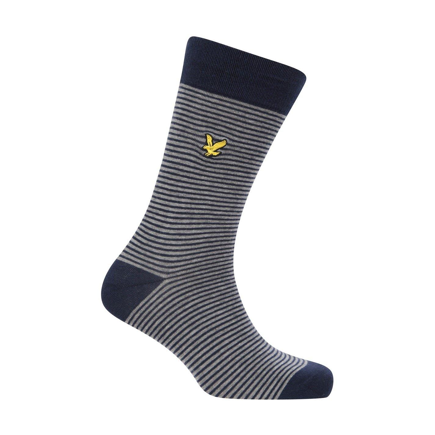 Marineblauw/Grijs - Lyle and Scott - Lyle 6 Pack Sock Gift Box - 5
