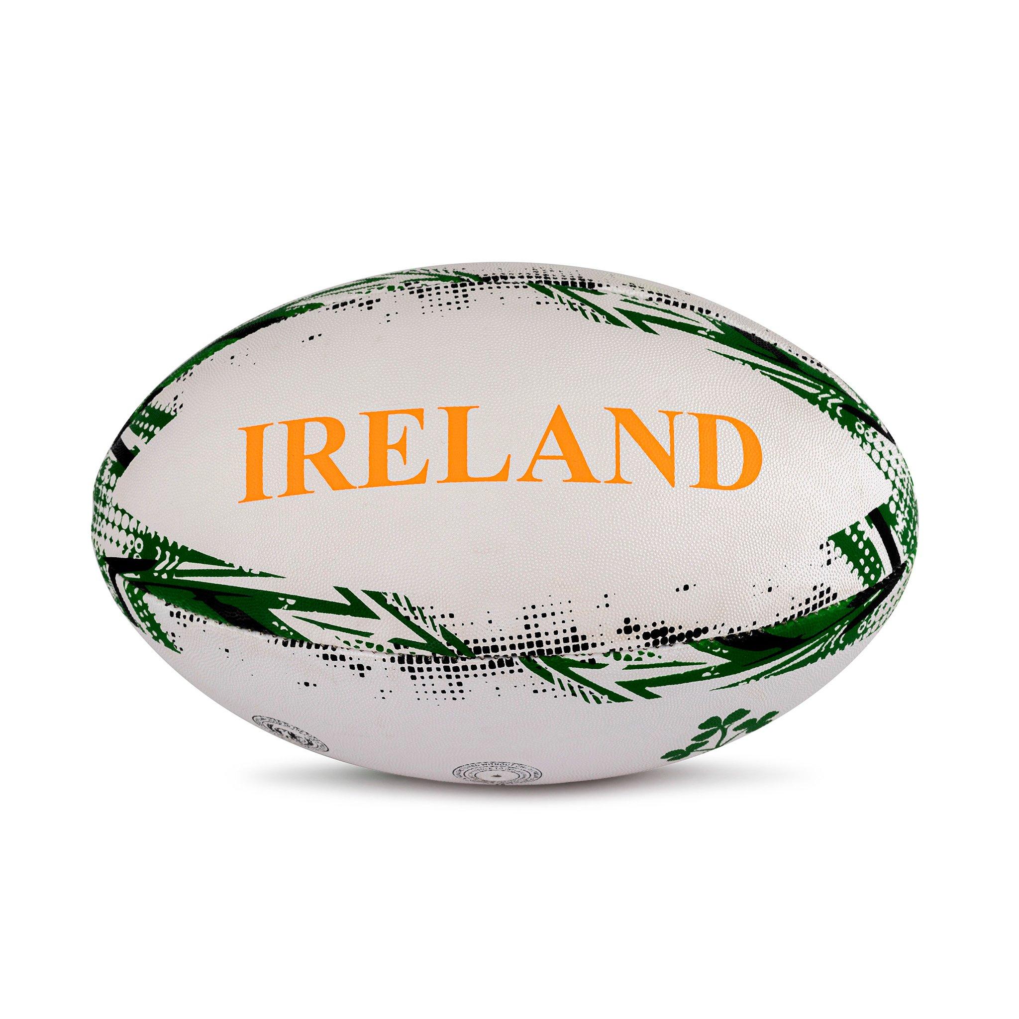 White/Green - Official - Ireland Midi Rugby Ball - 1