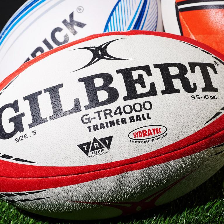 Weiß/Rot - Gilbert - Gilbert GTR4000 Rugby Training Ball - 4