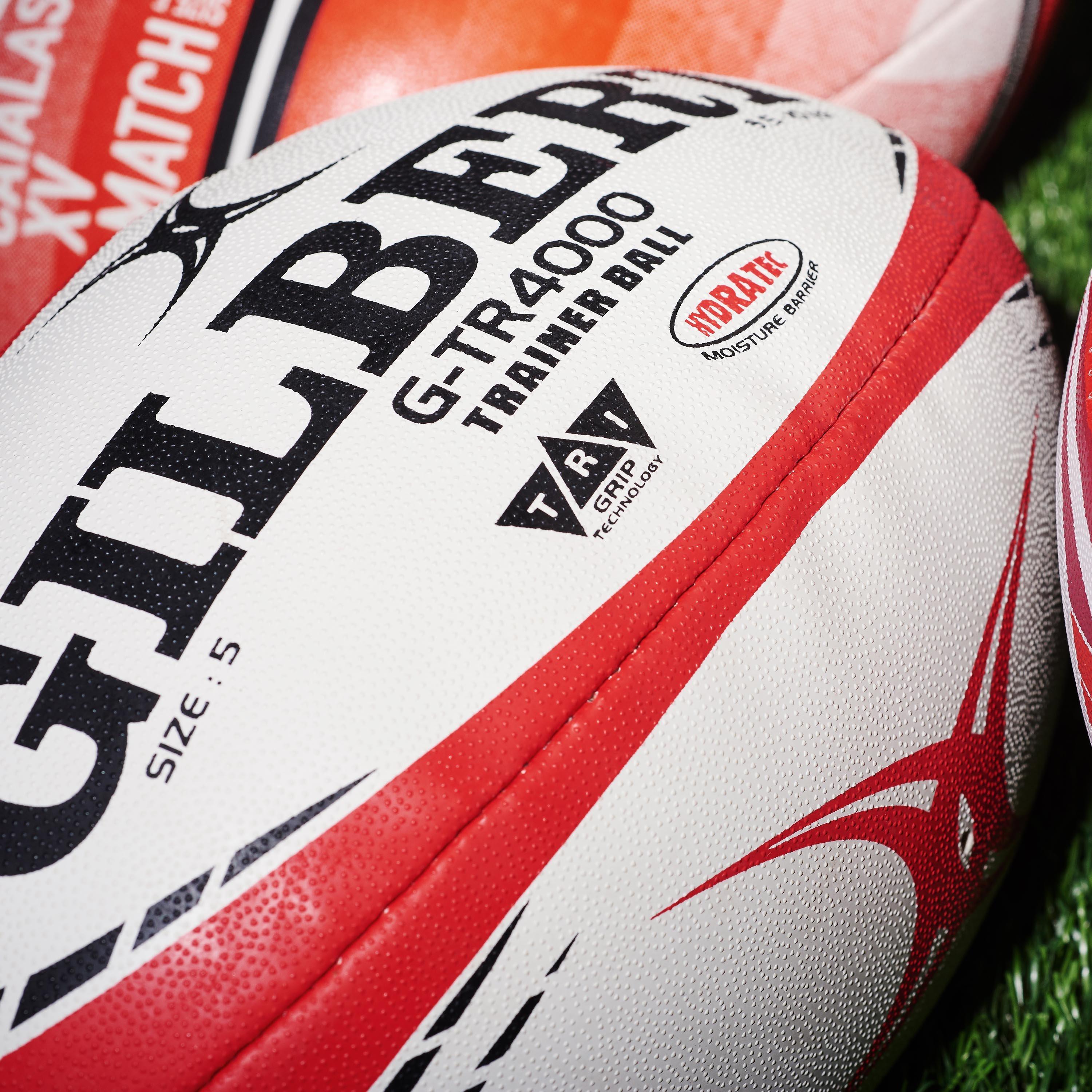 Wit/Rood - Gilbert - GTR4000 Rugby Training Ball - 5