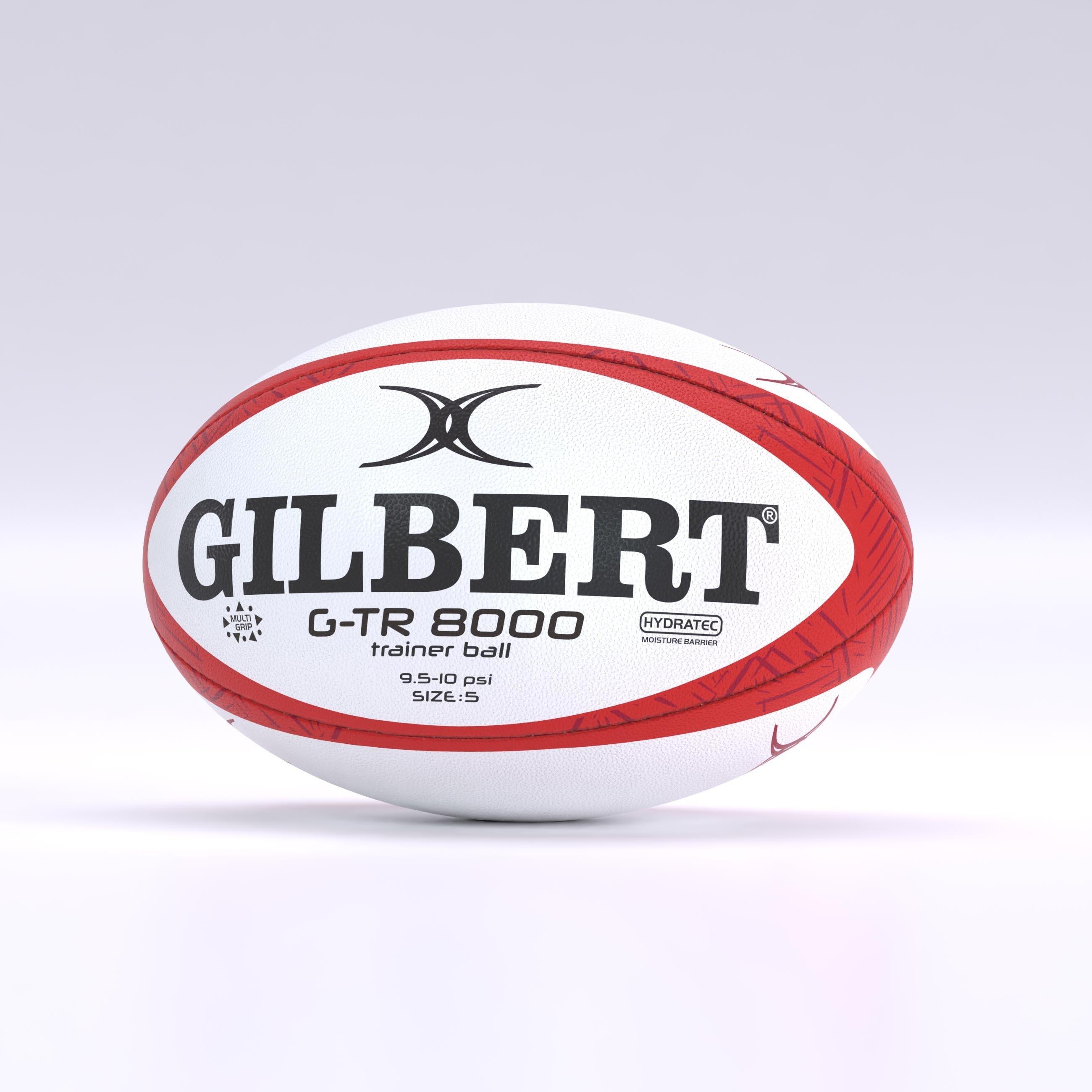 Bijelo/Crveno - Gilbert - Men's G-TR8000 Rugby Ball - 2