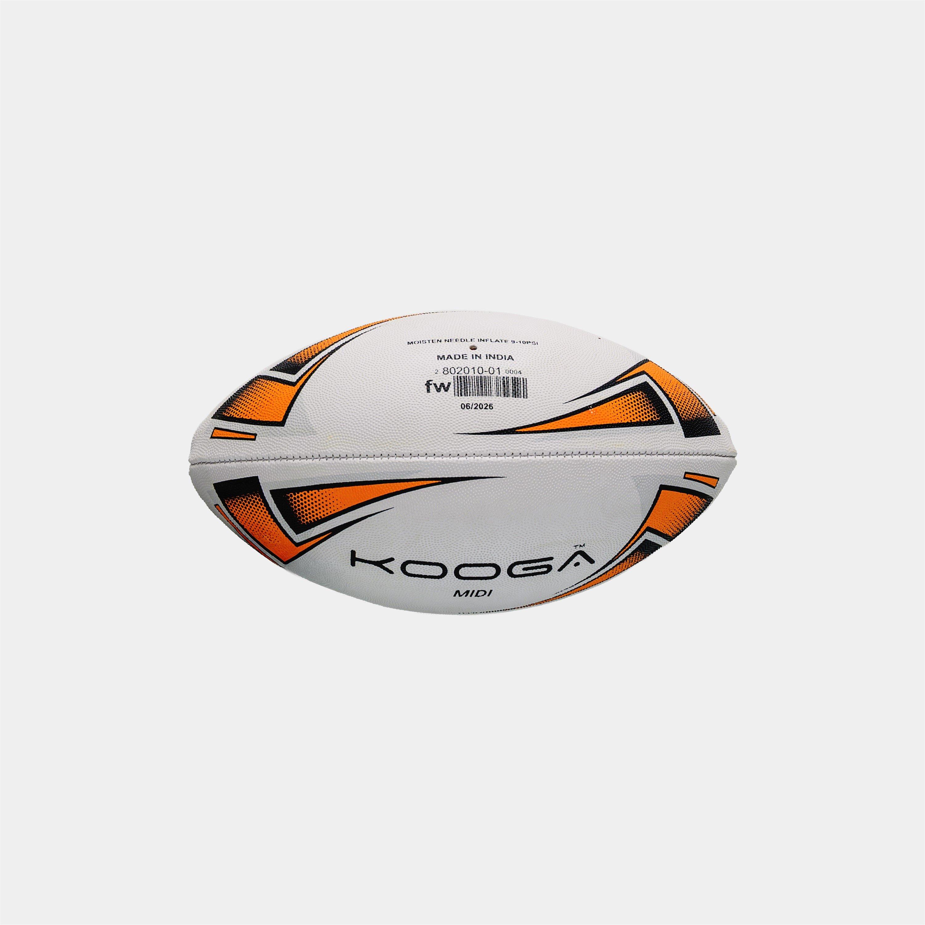 White/Orange - KooGa - Kooga Midi Rugby Ball - 4