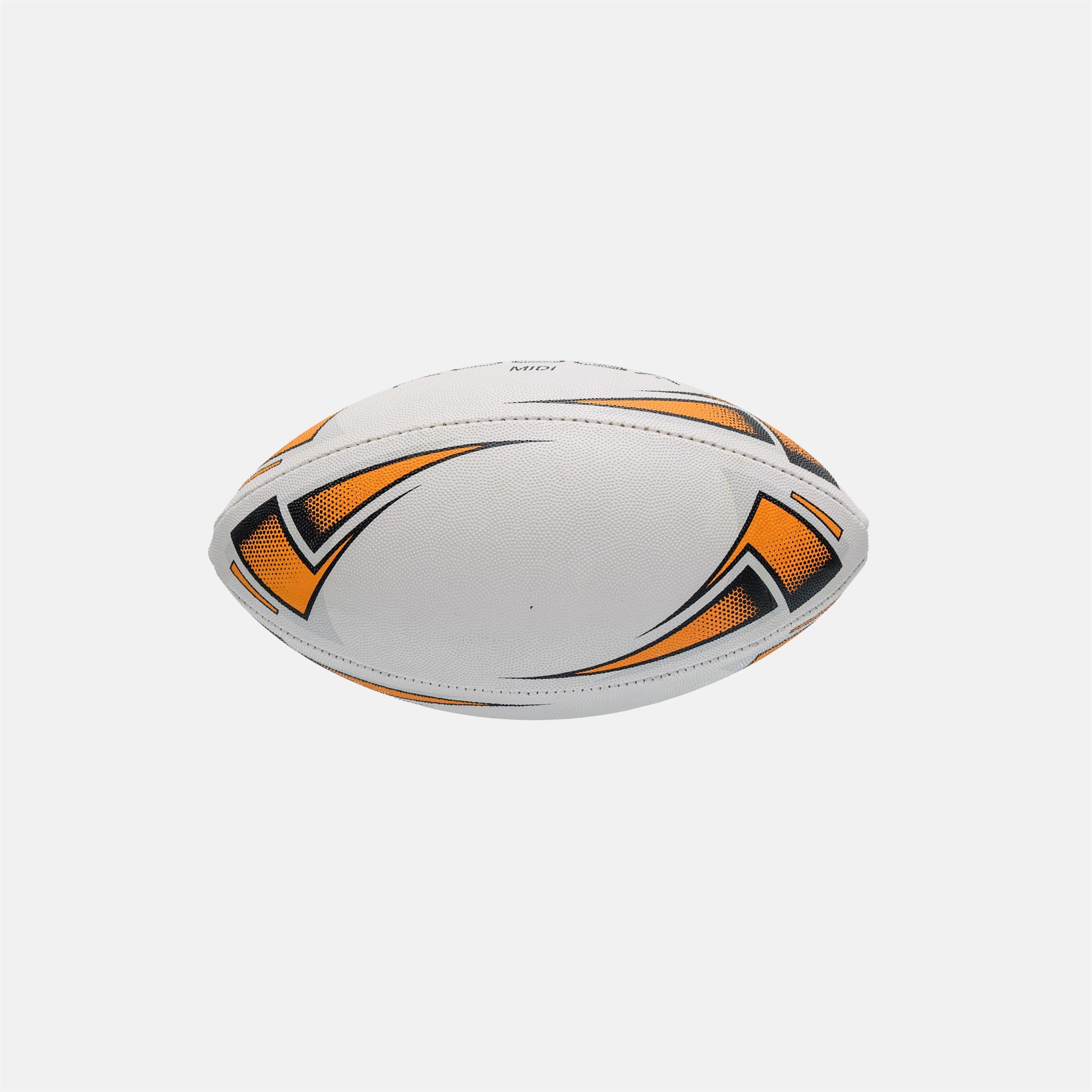 White/Orange - KooGa - Kooga Midi Rugby Ball - 5