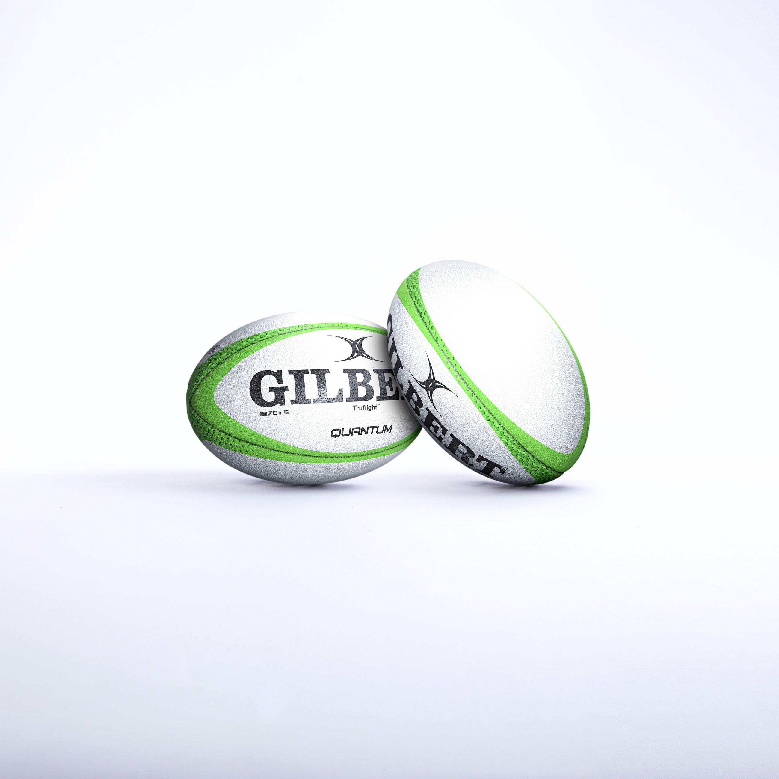 Gilbert  Adults Quantum 54 Rugby Balls - Fizz Green - Size 5