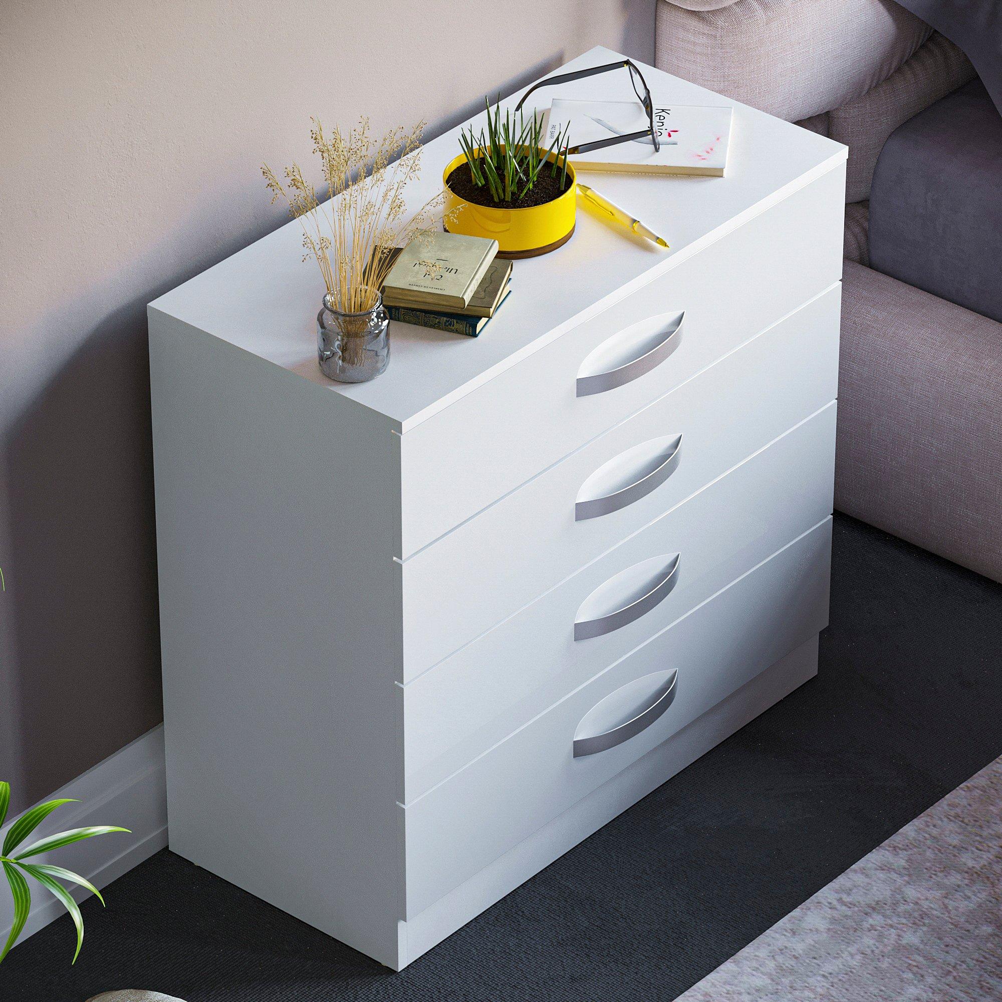 White - Lassic - Vida Designs Hulio 4 Drawer Chest - 7