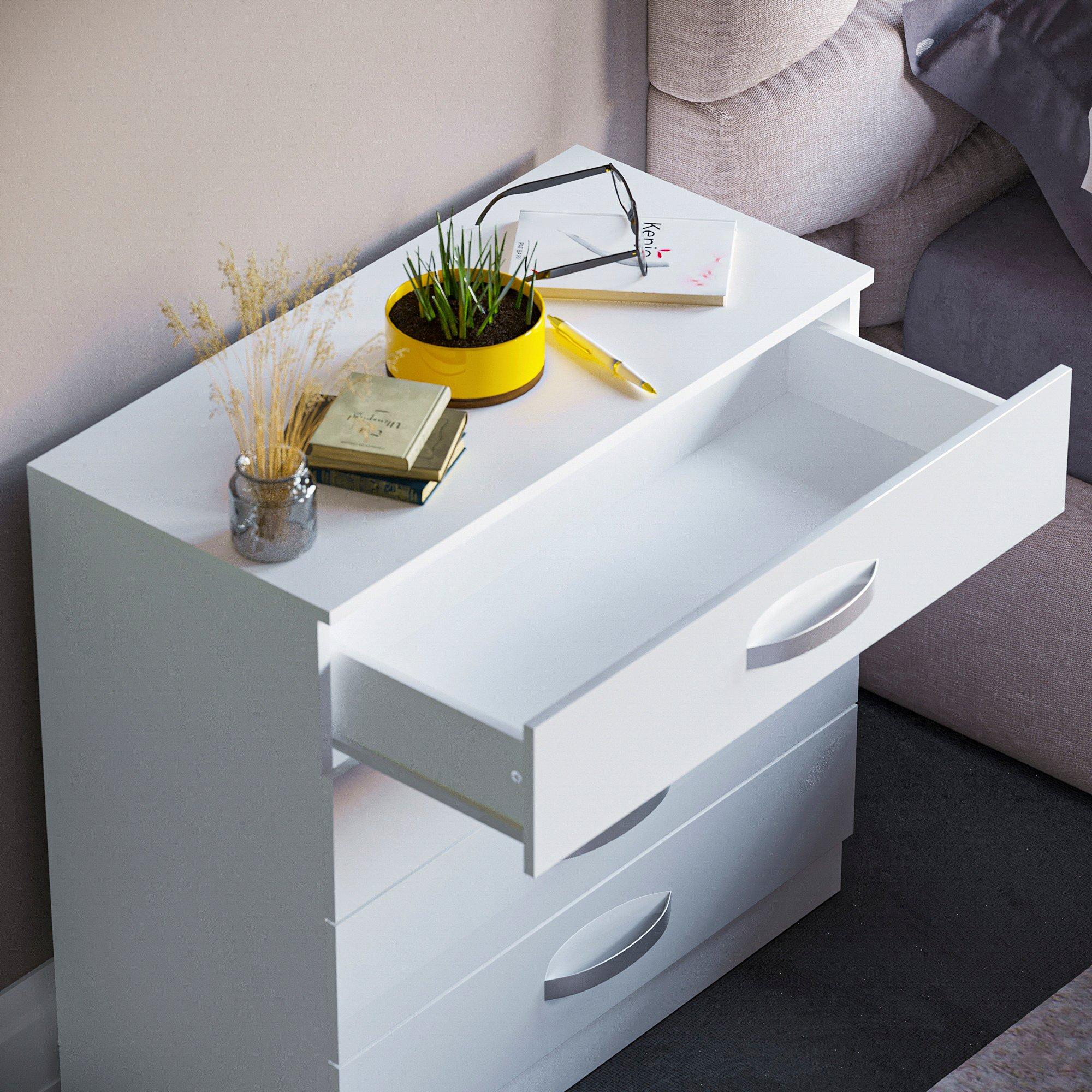 White - Lassic - Vida Designs Hulio 4 Drawer Chest - 8