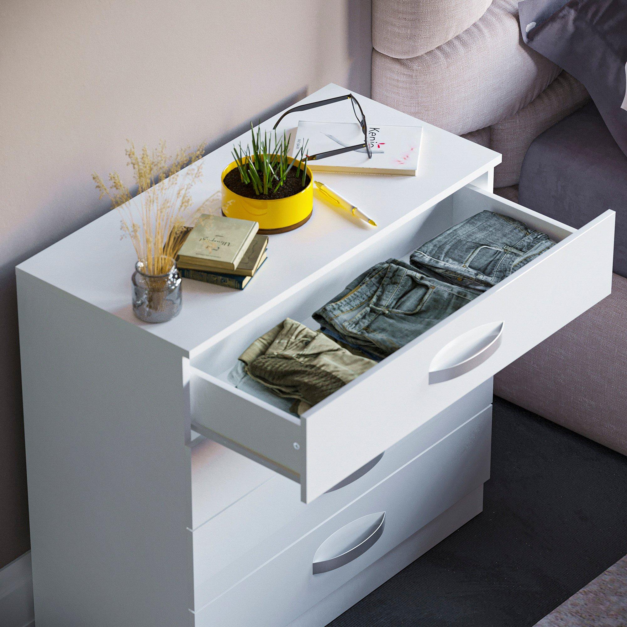 White - Lassic - Vida Designs Hulio 4 Drawer Chest - 9