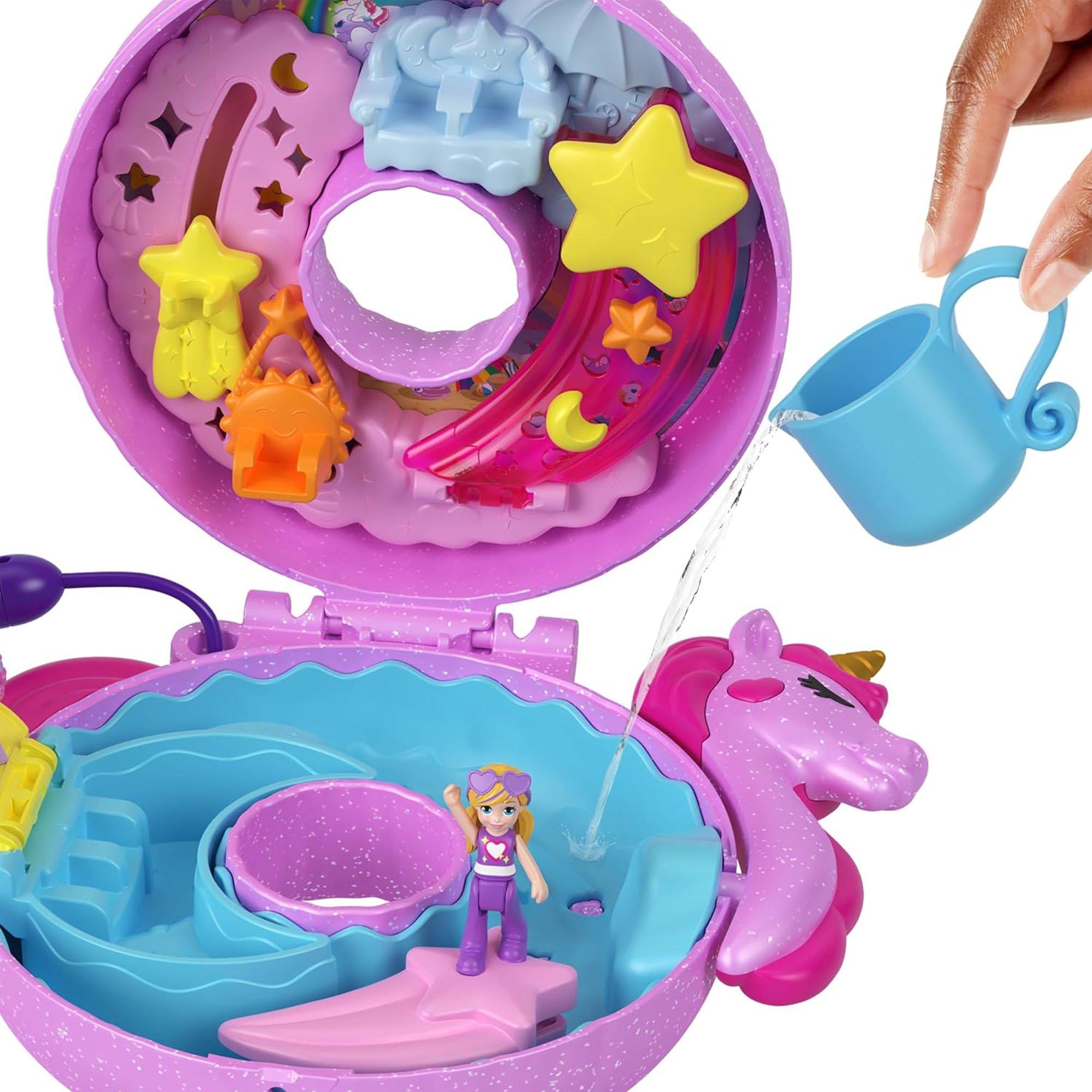 Multi Format An - Polly Pocket - Poket Big World Sparkle Adventure Unicorn Compact - 6