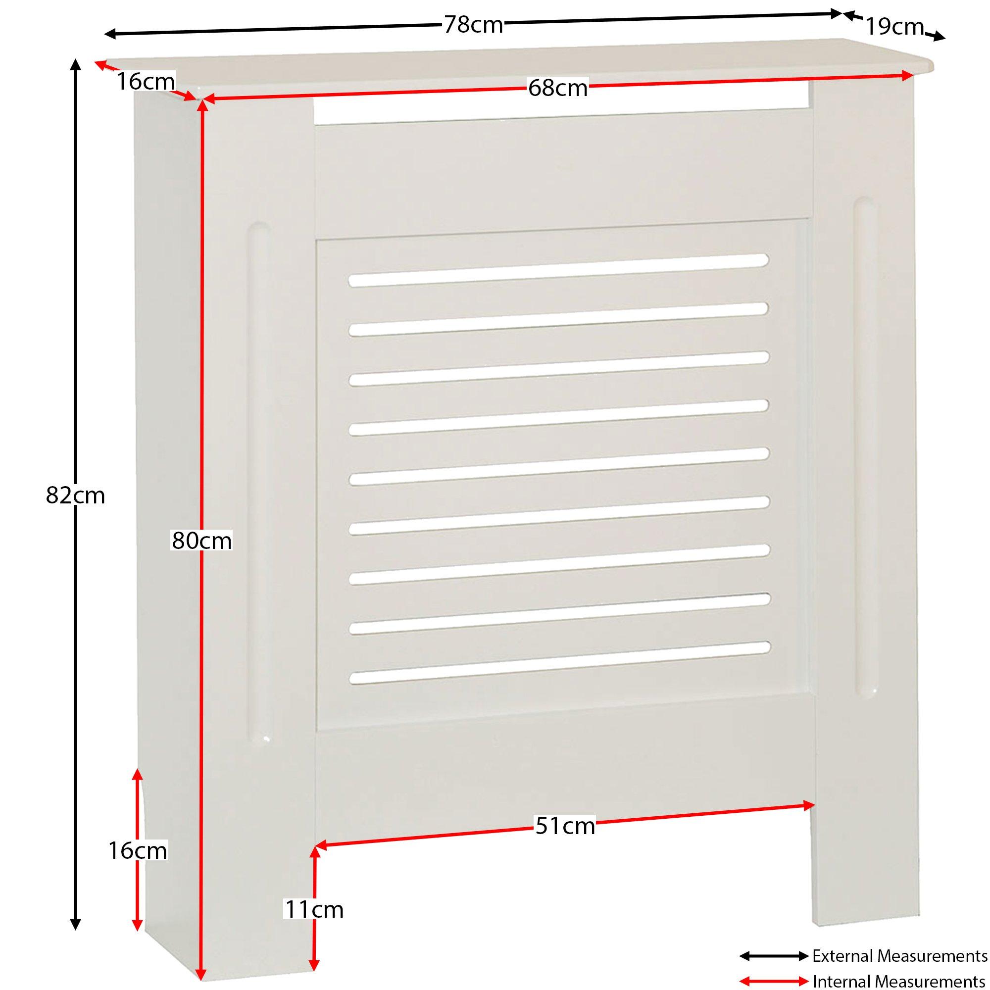 White - Lassic - Vida Designs Milton Radiator Cover, Small - 2