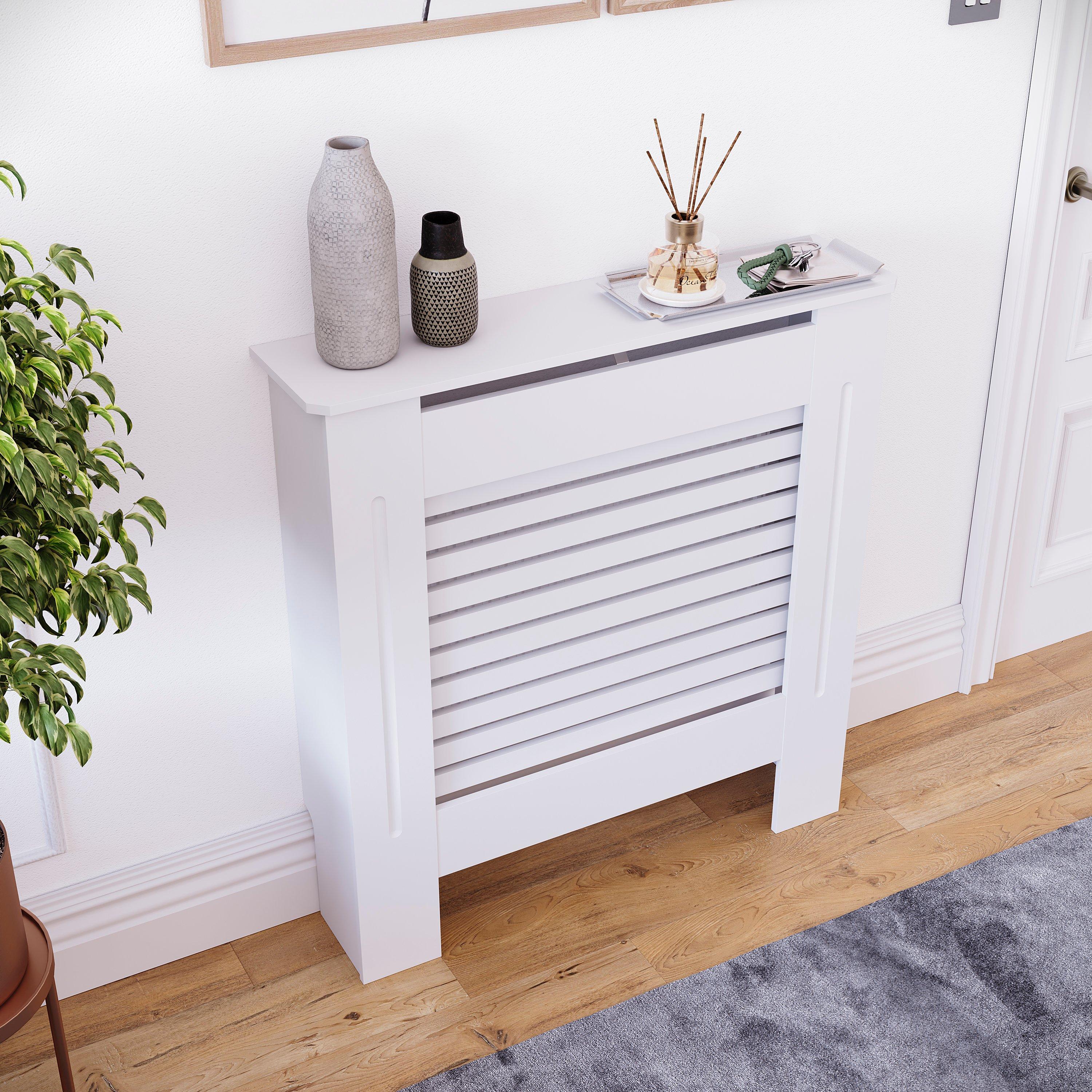 White - Lassic - Vida Designs Milton Radiator Cover, Small - 6