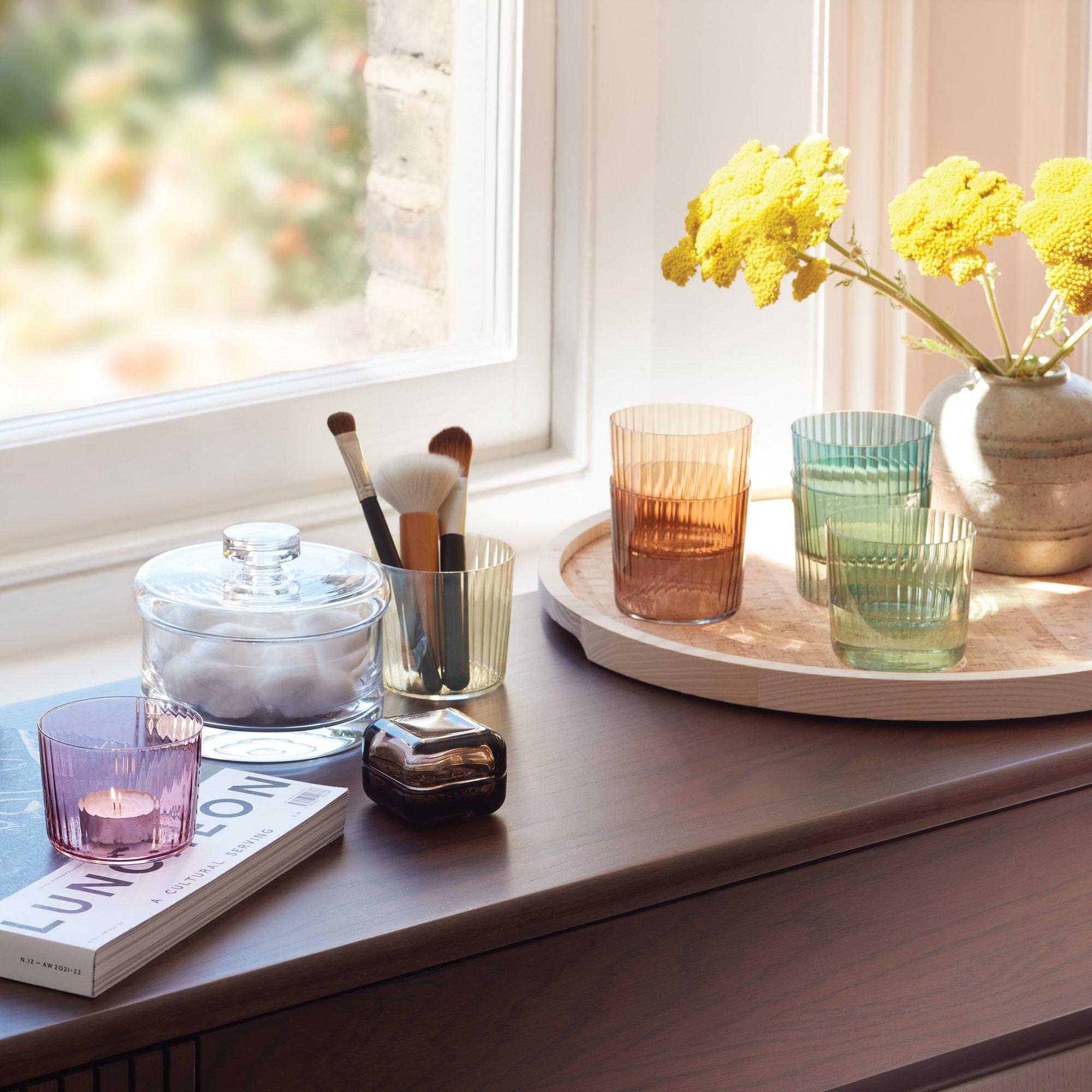 Amber - LSA - Assorted Gems Lowball Tumbler - Set of 4 - 4