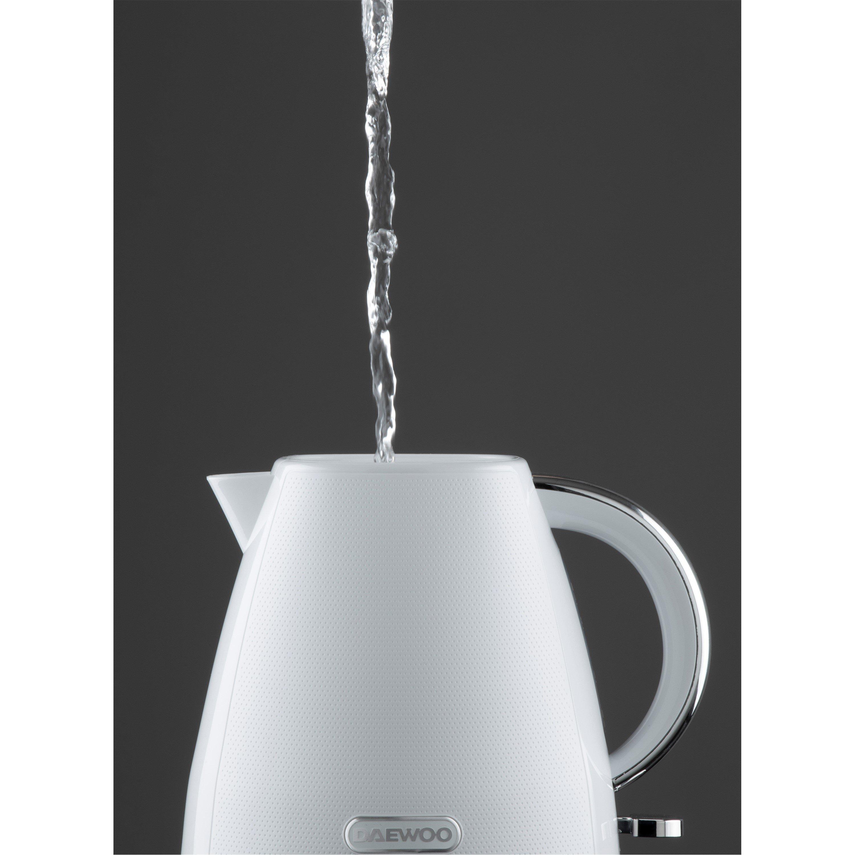 White - Daewoo Electricals - STIRLING 1.7L 3KW PYRAMID KETTLE WHITE - 4